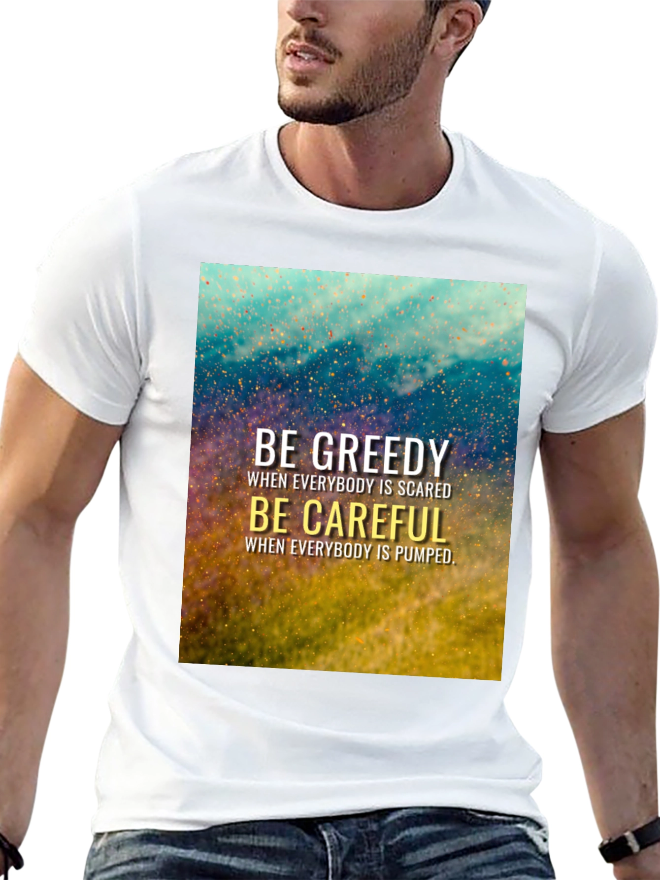 Be Greedy Be Careful Black T-Shirt
