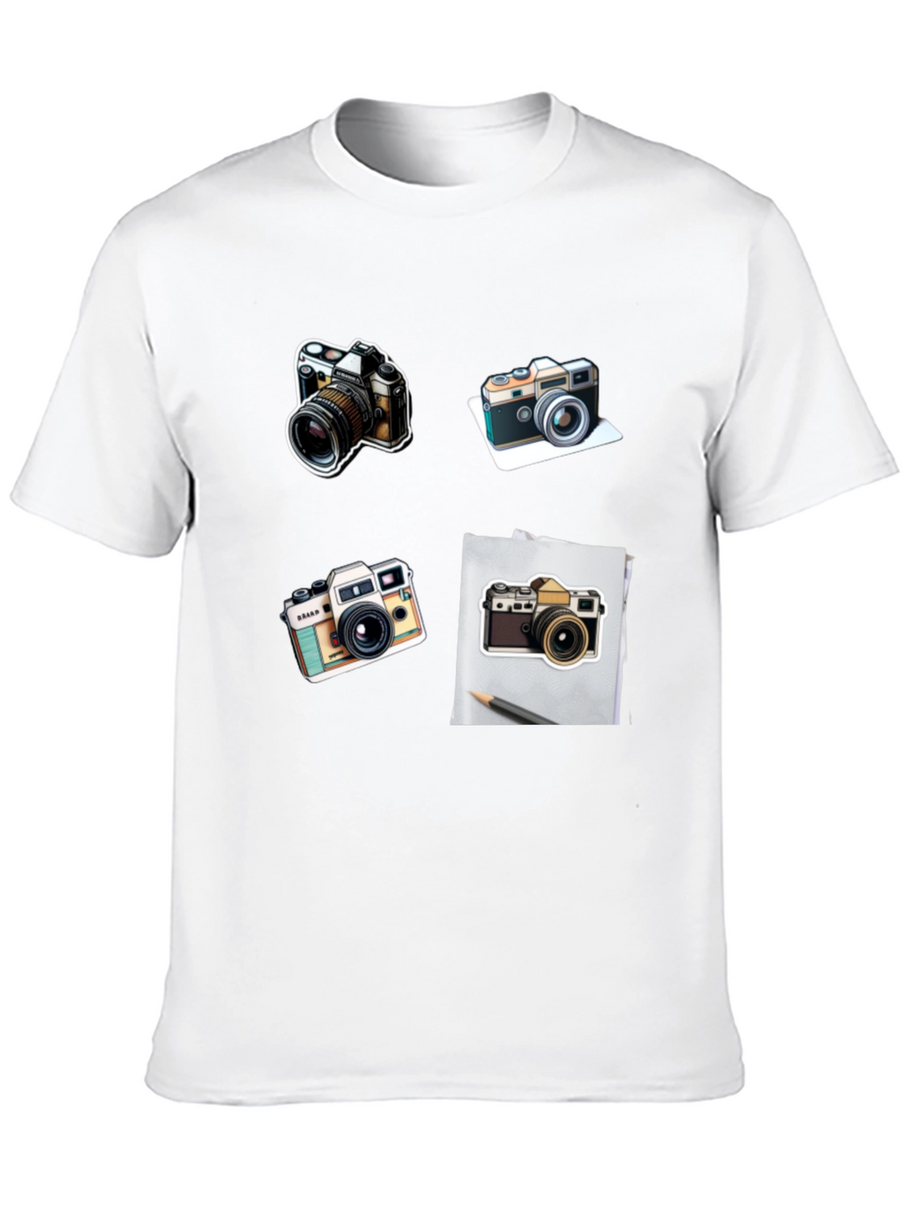 Camera Print Black T-Shirt