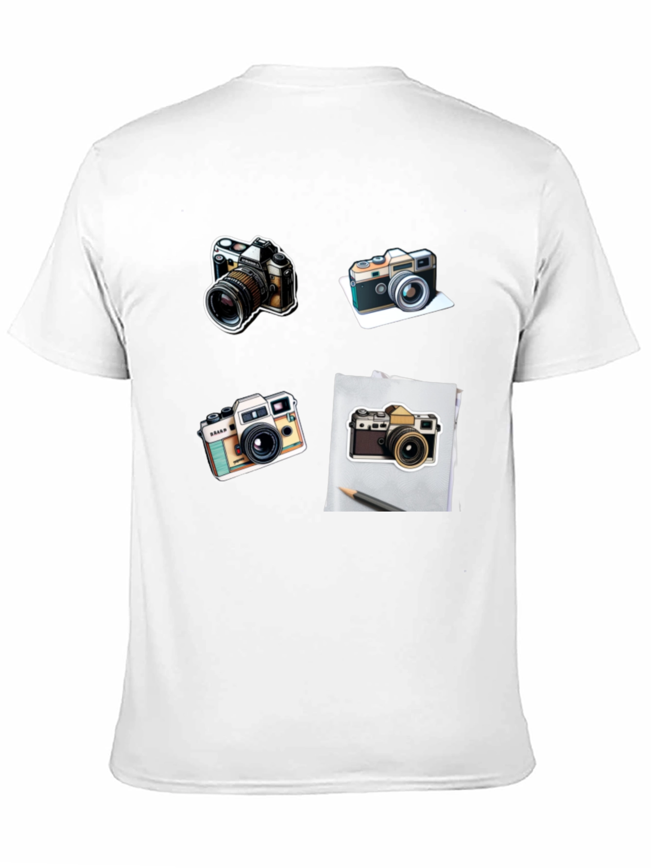 Camera Print Black T-Shirt