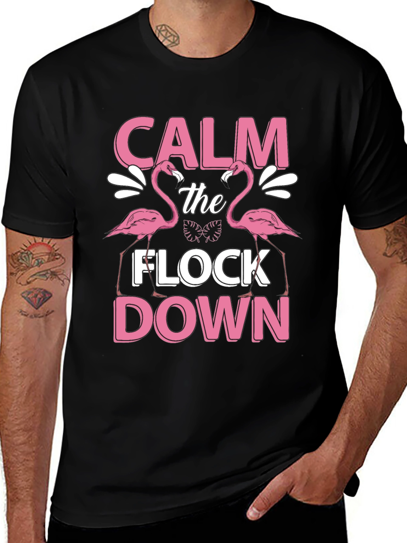 Calm The Flock Down Flamingo T-Shirt