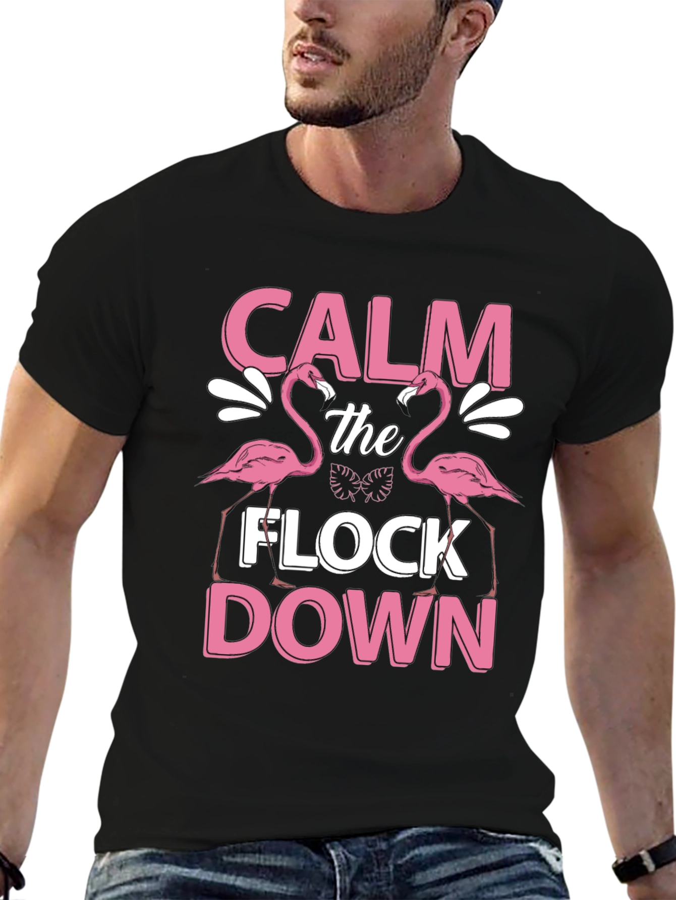 Calm The Flock Down Flamingo T-Shirt
