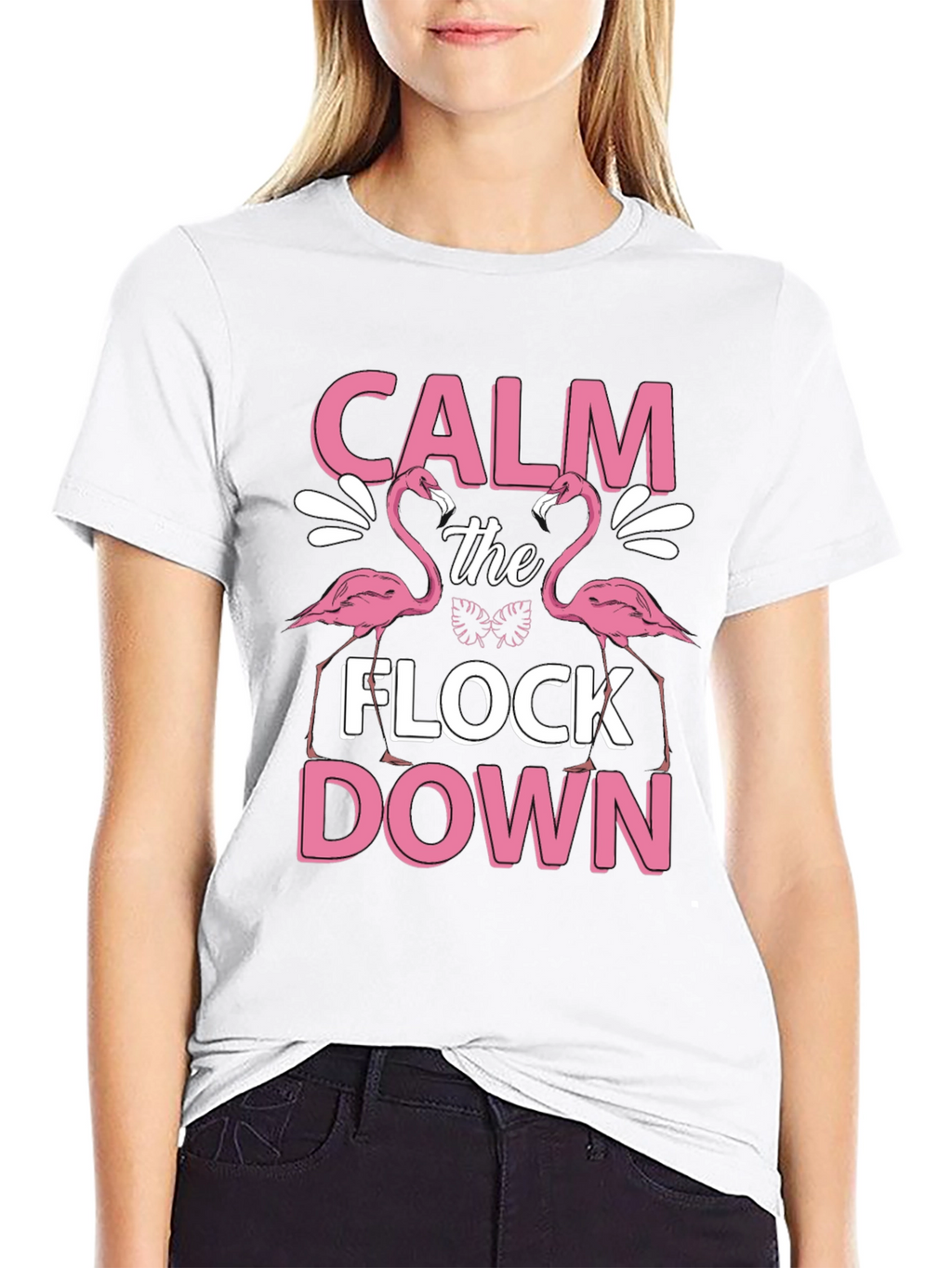 Calm The Flock Down Flamingo T-Shirt