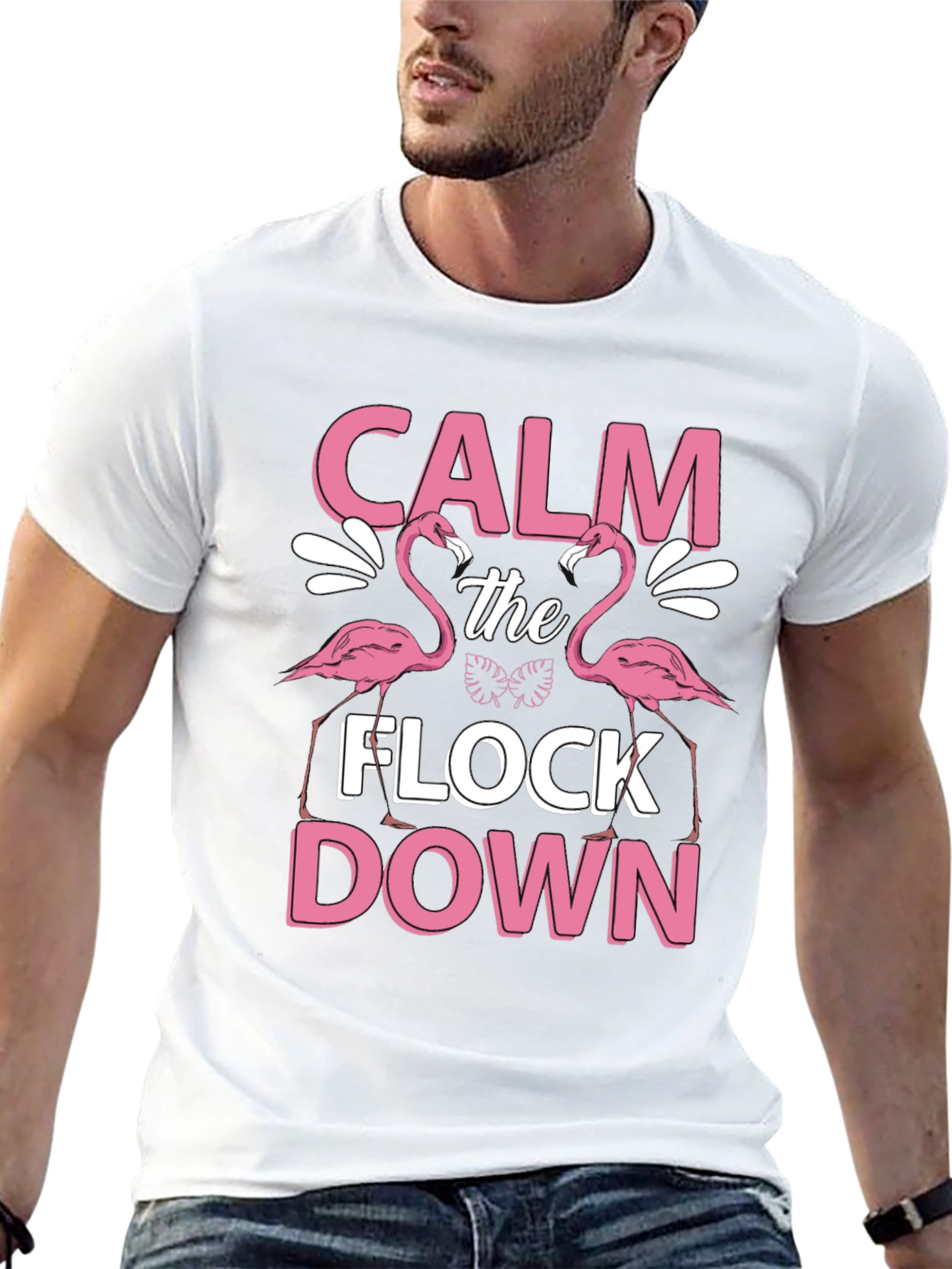 Calm The Flock Down Flamingo T-Shirt