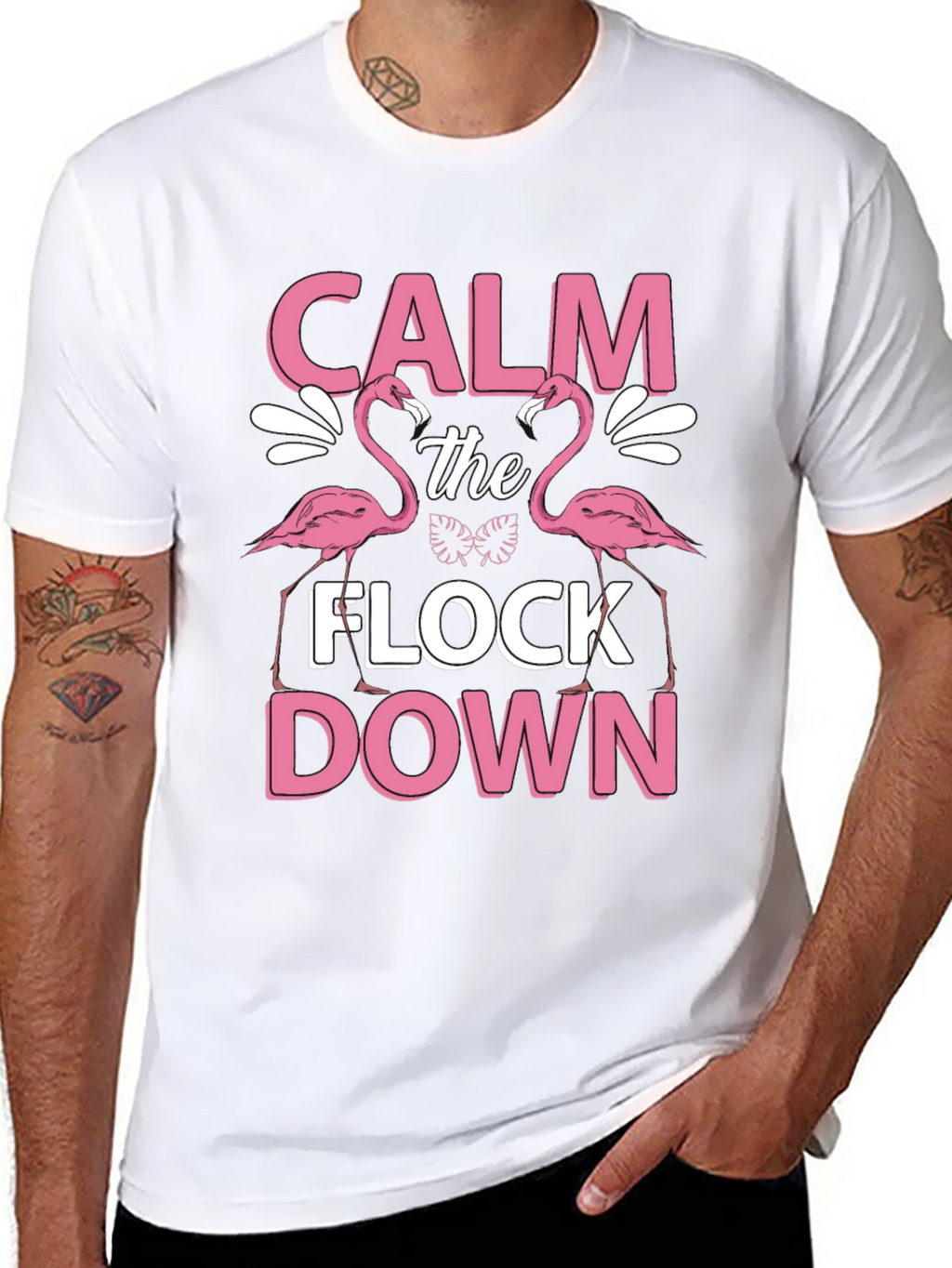 Calm The Flock Down Flamingo T-Shirt