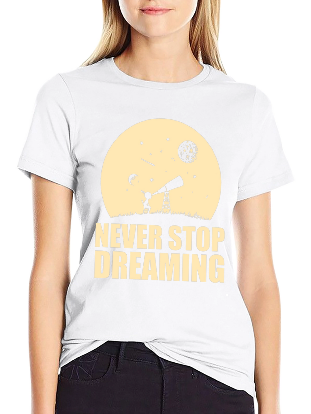 Dreaming T-Shirt - Black Cotton Inspirational Design