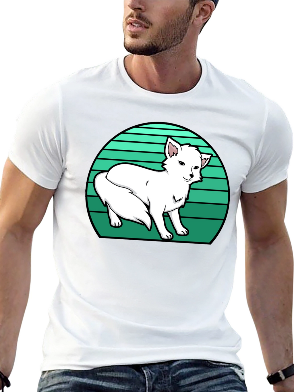 Arctic Fox T-Shirt - Retro Style Design