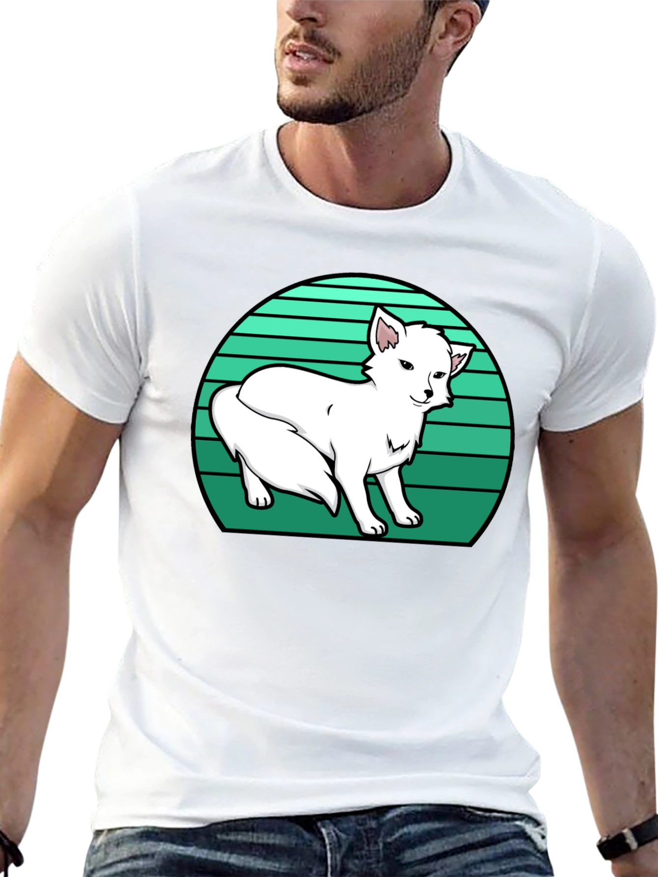 Arctic Fox T-Shirt - Retro Style Design
