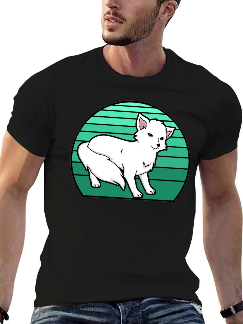 Arctic Fox T-Shirt - Retro Style Design