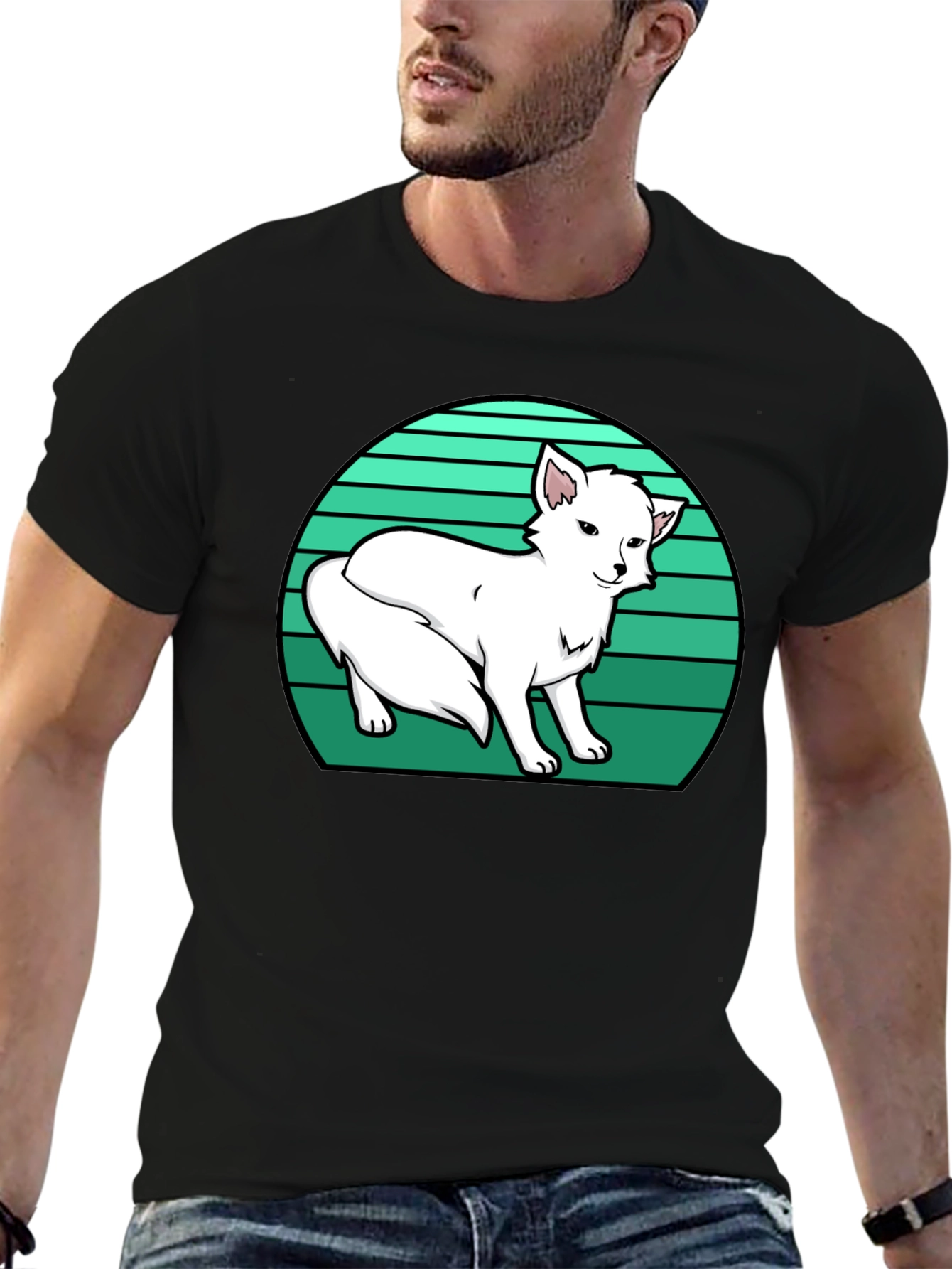 Arctic Fox T-Shirt - Retro Style Design