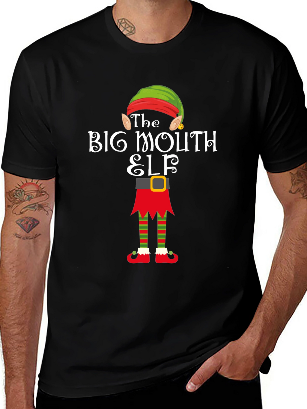 Big Mouth Elf T-Shirt - Holiday Fun!