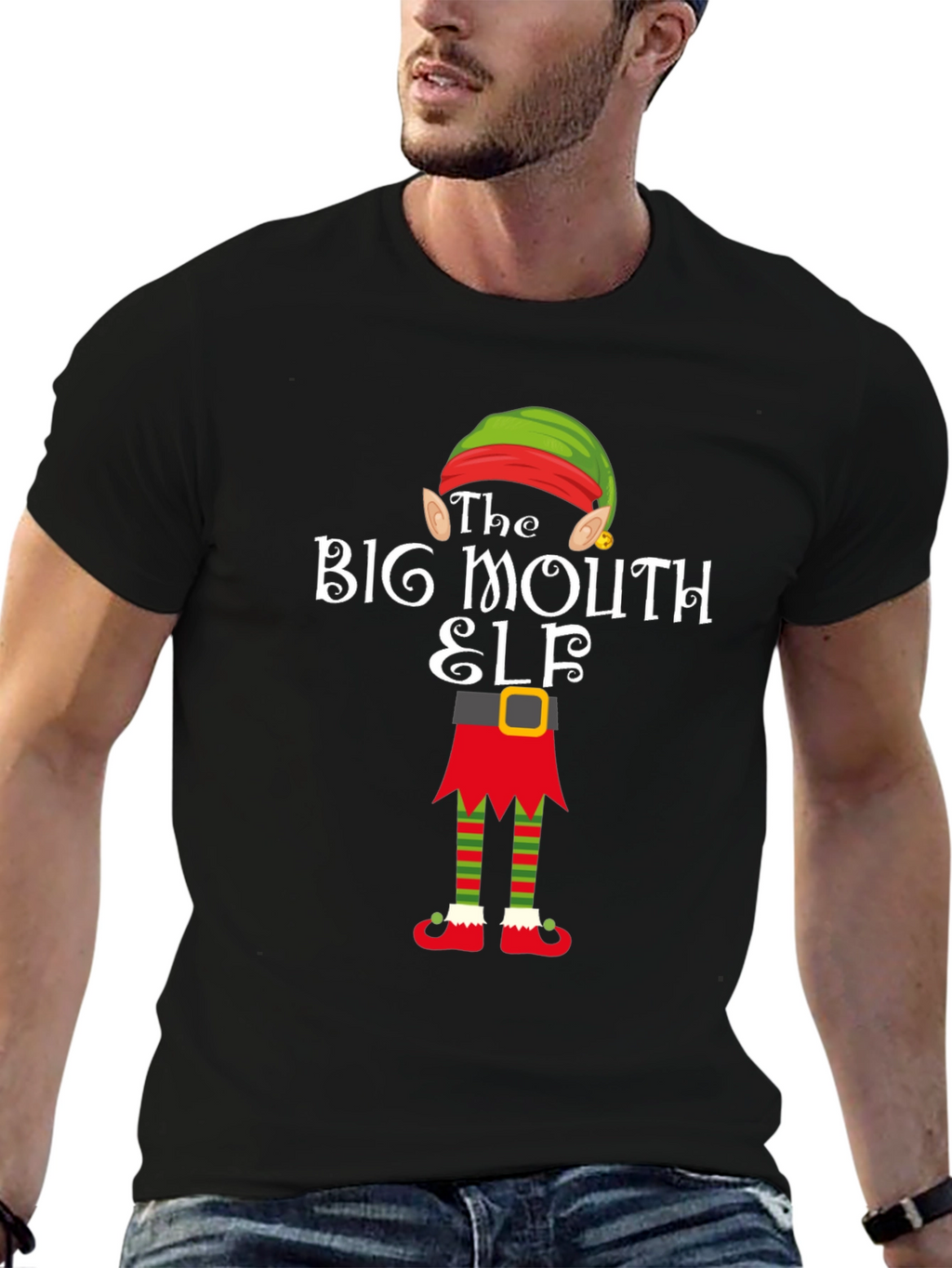 Big Mouth Elf T-Shirt - Holiday Fun!