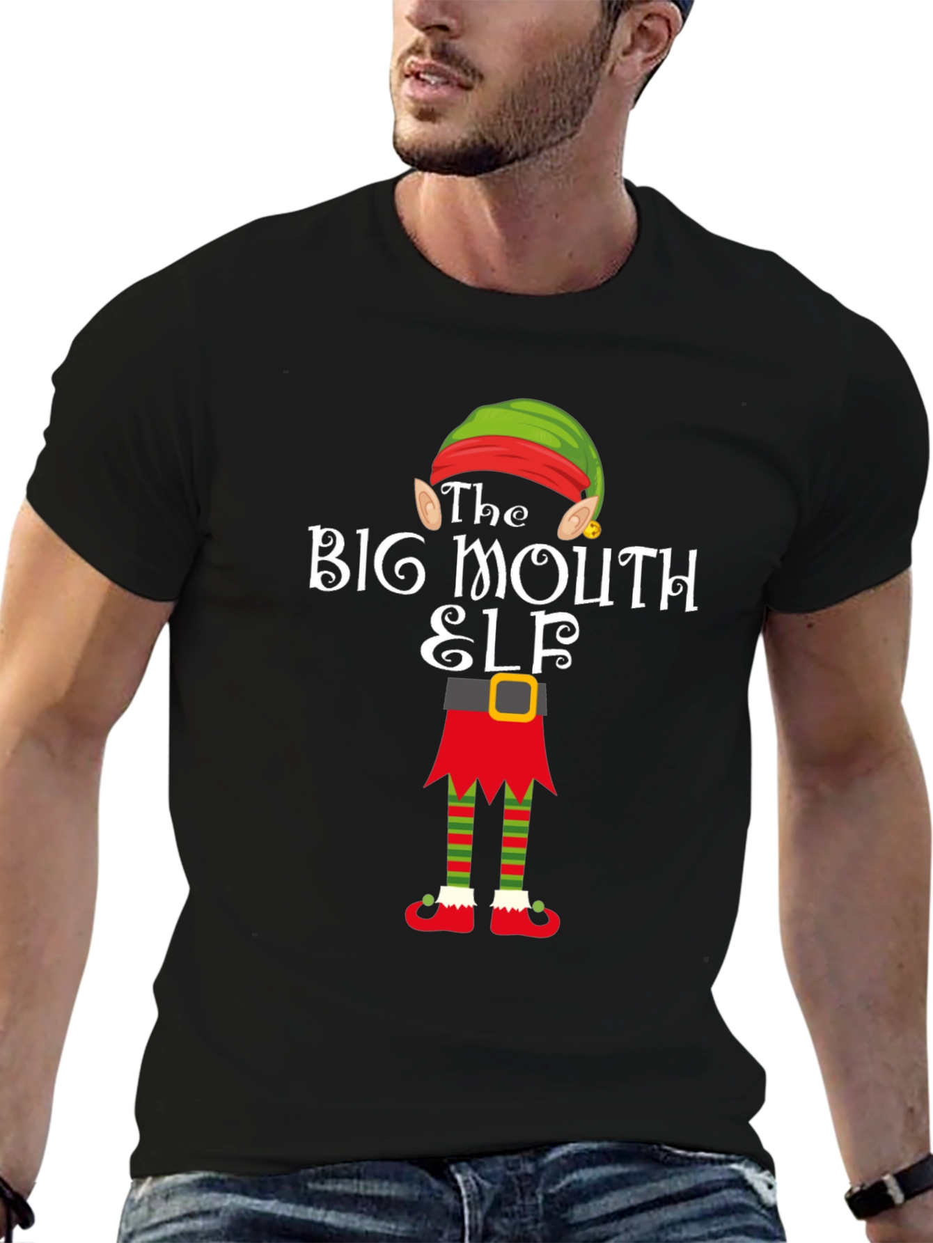 Big Mouth Elf T-Shirt - Holiday Fun!