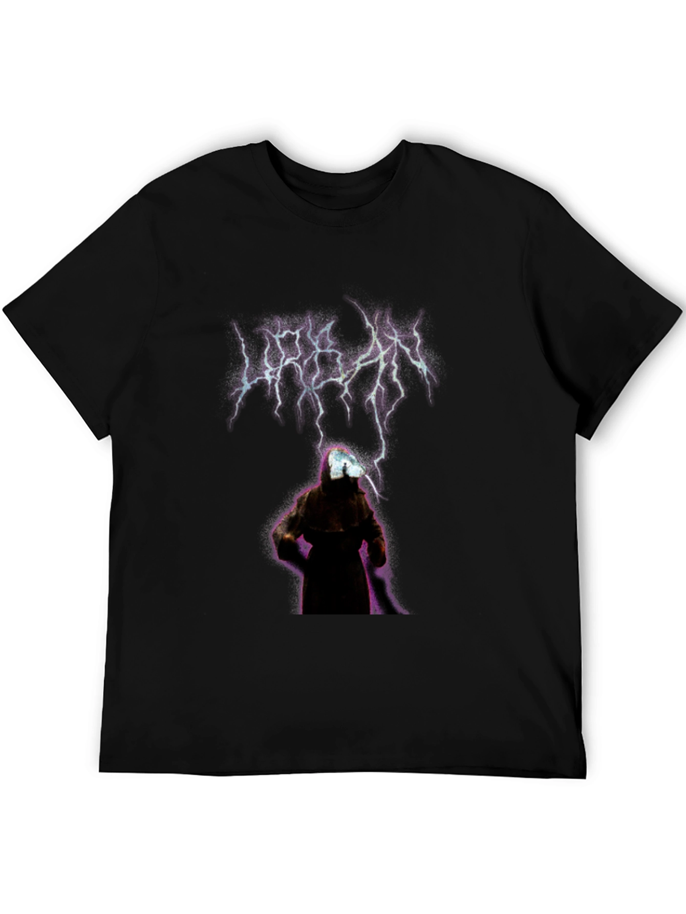Urban Black Graphic Tee - Mystic Figure