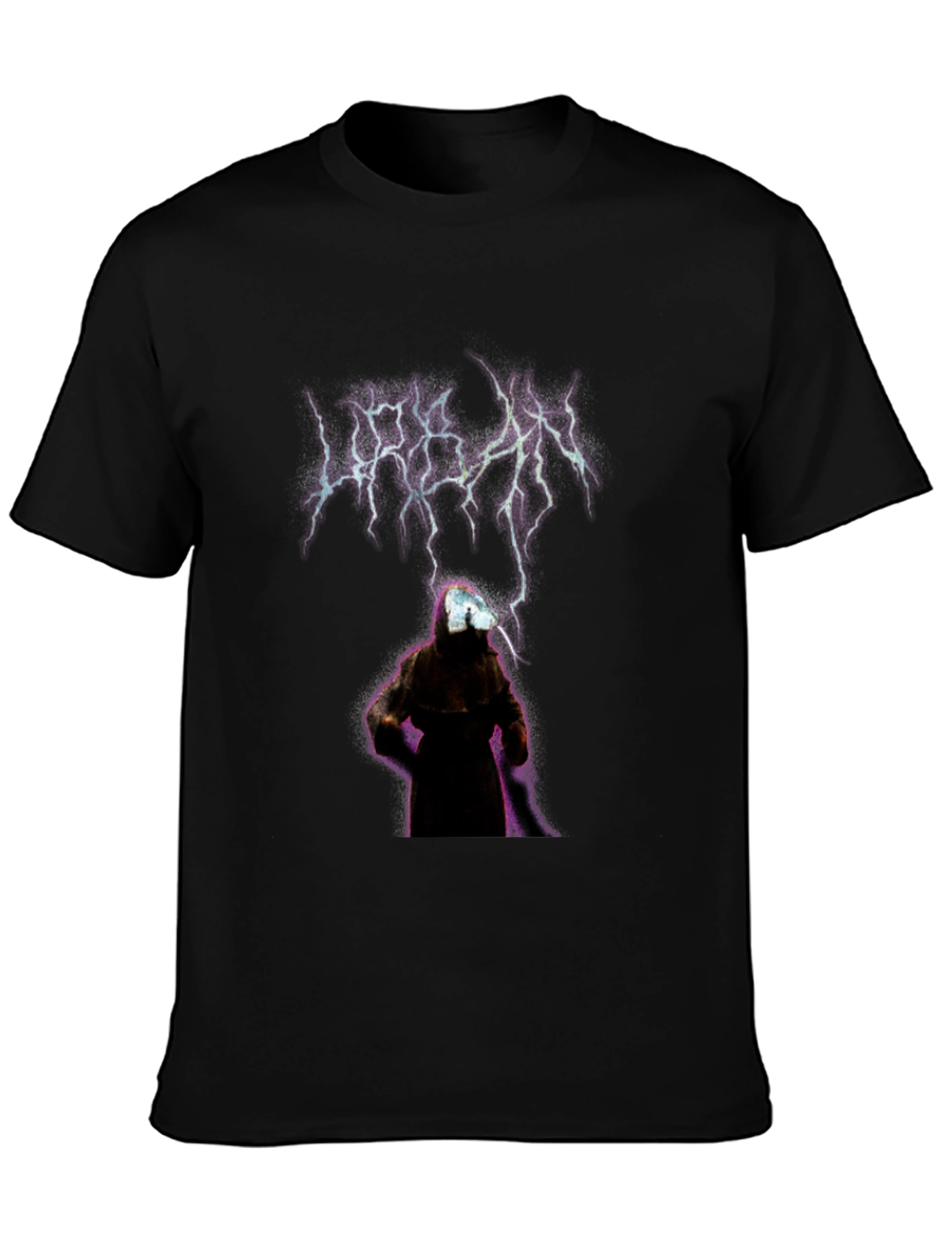 Urban Black Graphic Tee - Mystic Figure