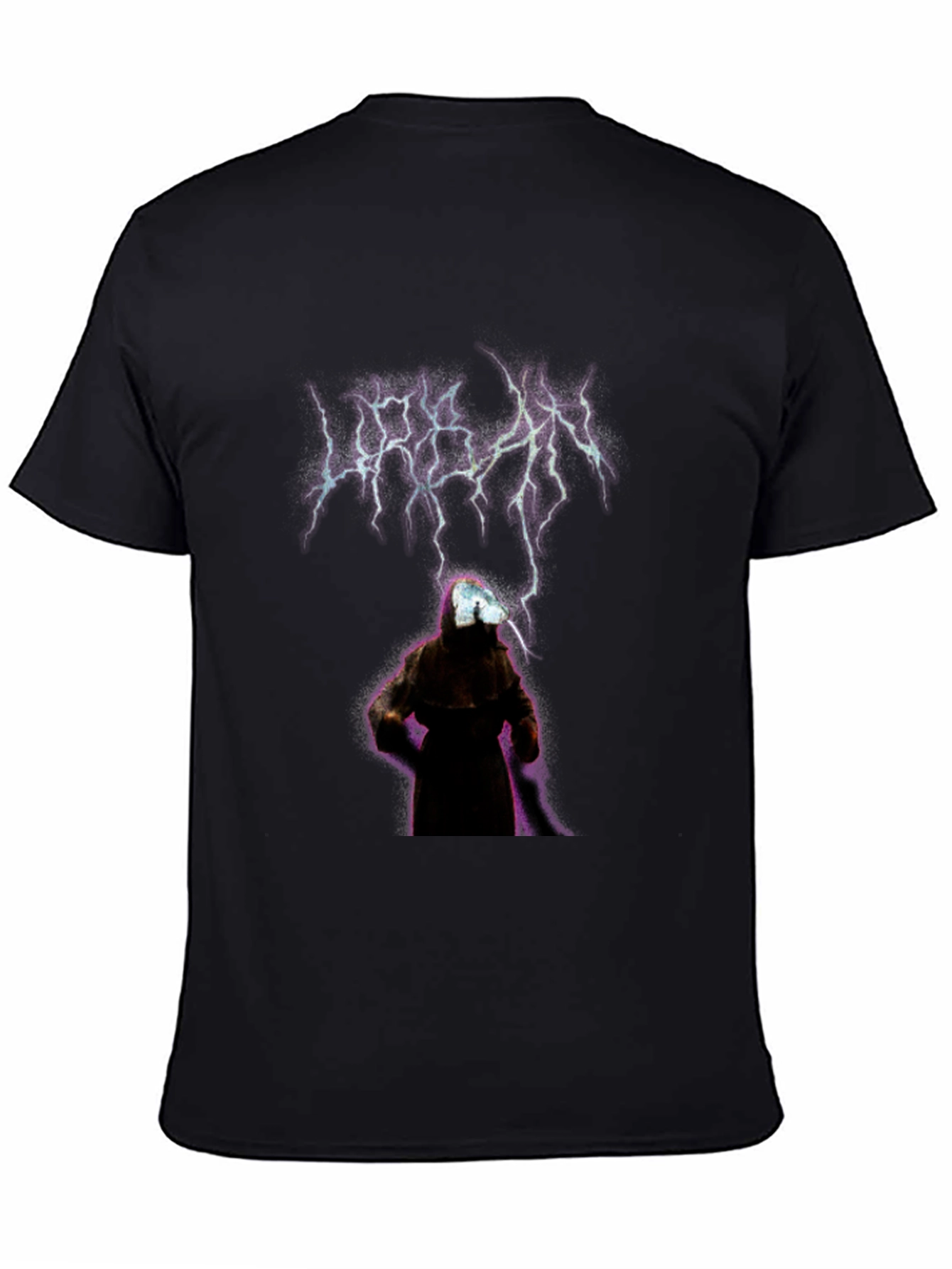 Urban Black Graphic Tee - Mystic Figure