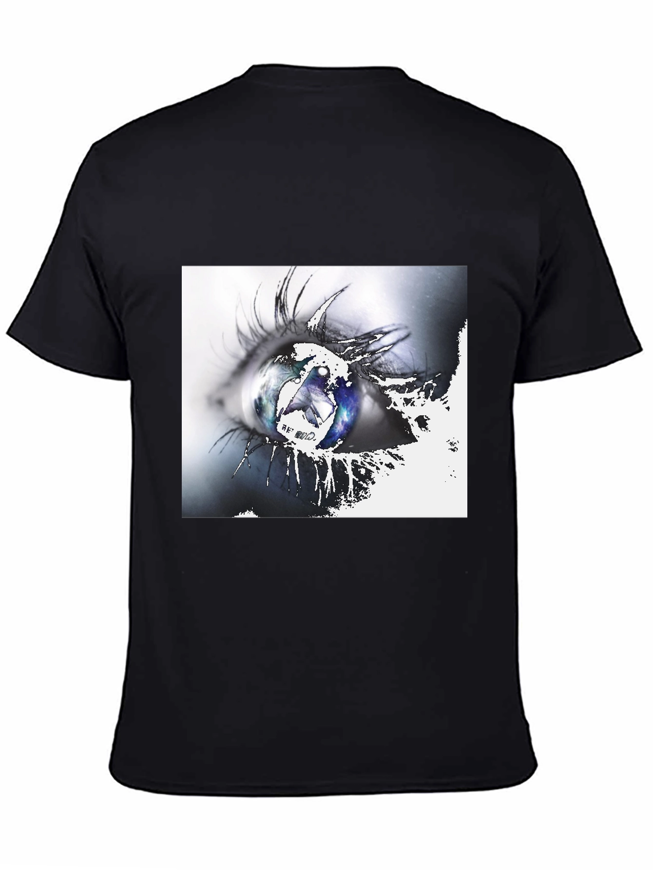 Eye See Galaxy Graphic Tee - Black Cotton T-Shirt