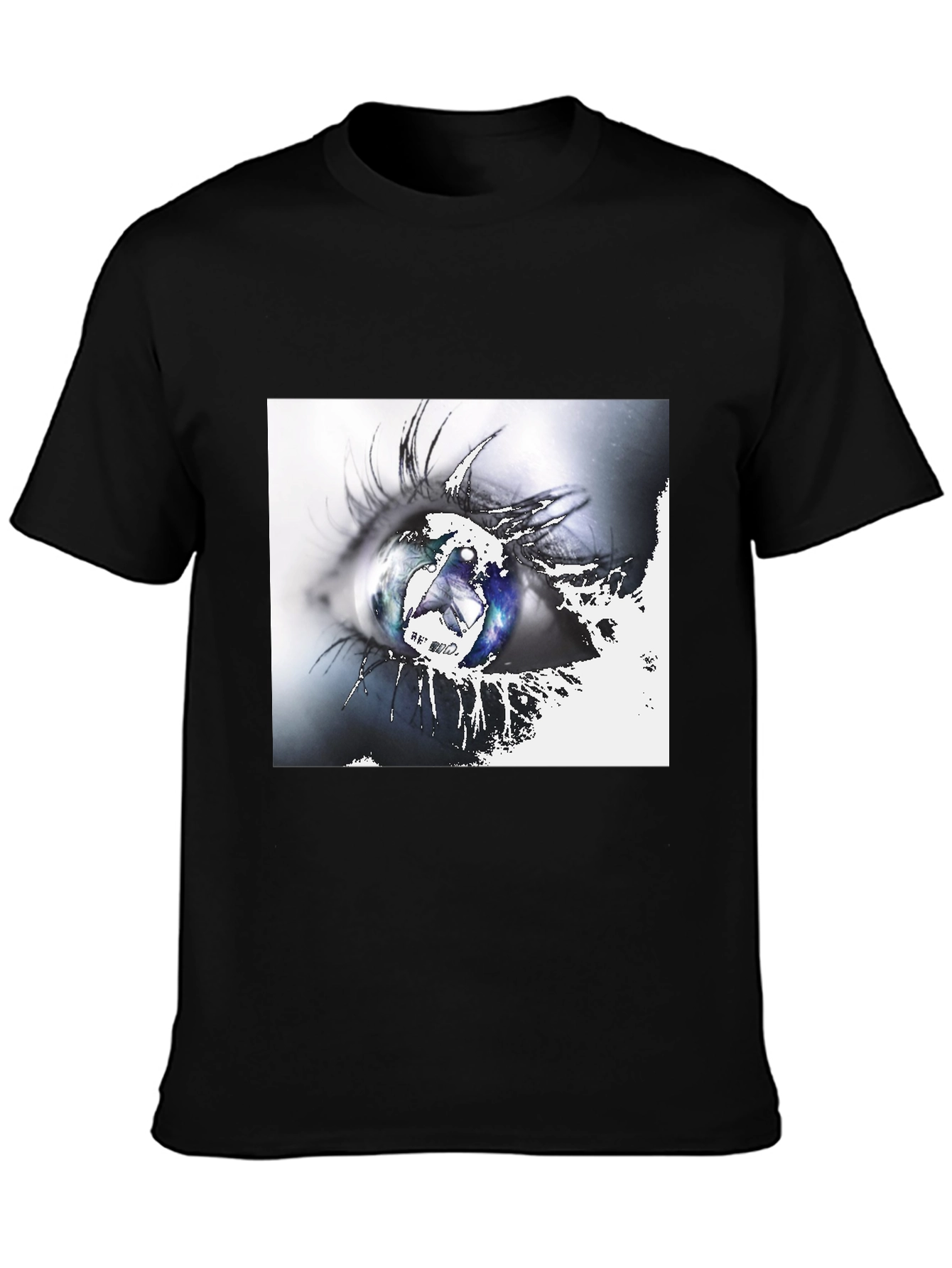 Eye See Galaxy Graphic Tee - Black Cotton T-Shirt