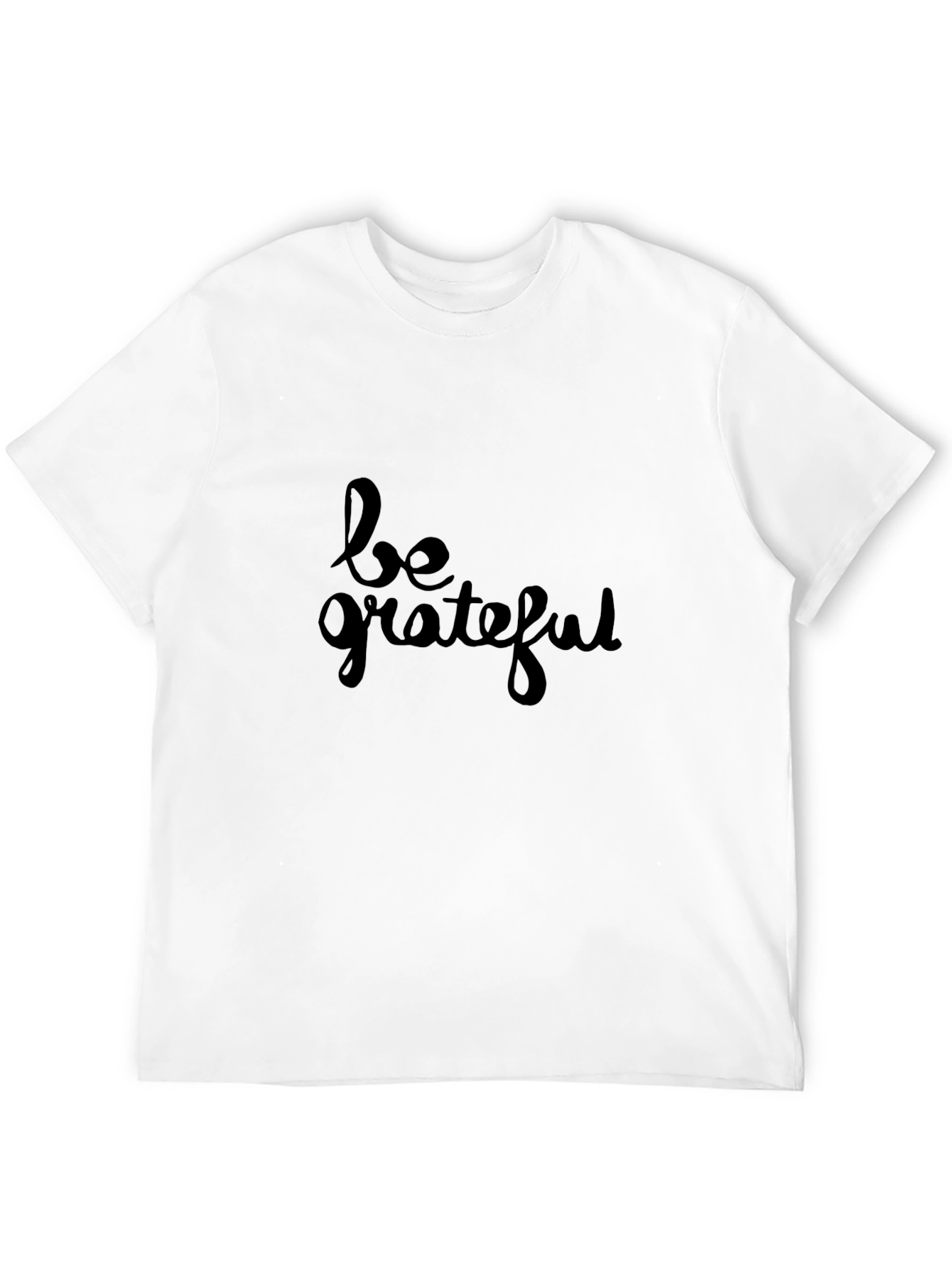Be Grateful Black Graphic Tee - Stylish Comfort Fit