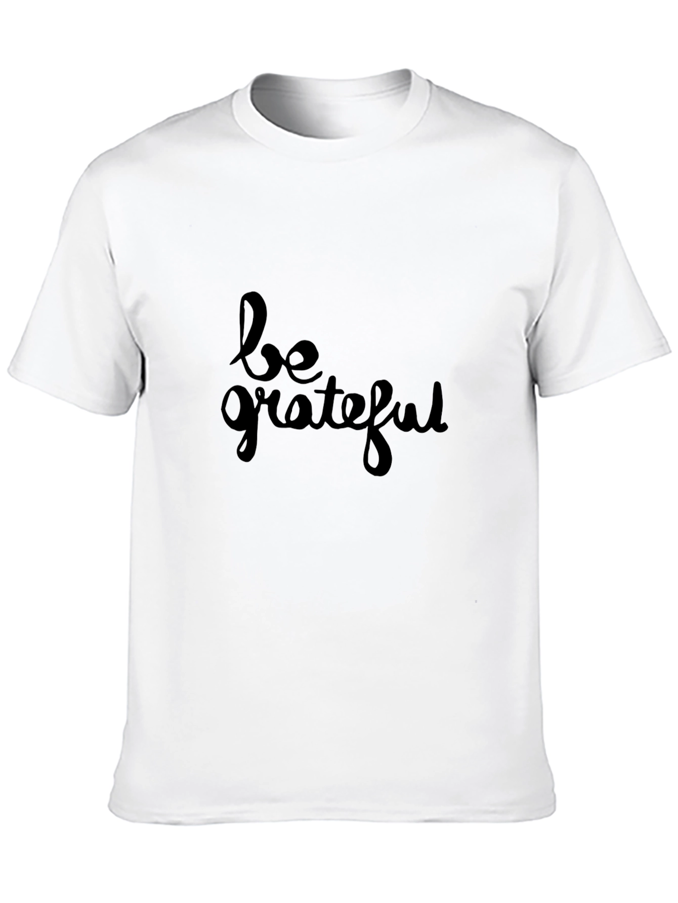 Be Grateful Black Graphic Tee - Stylish Comfort Fit