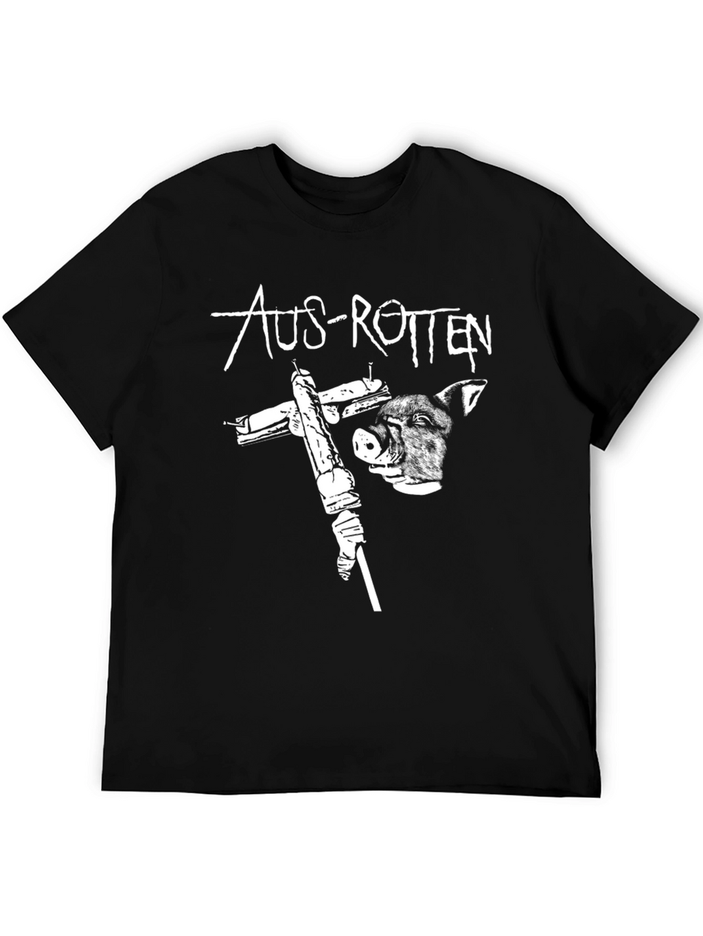 Aus-Rotten Black Graphic Tee