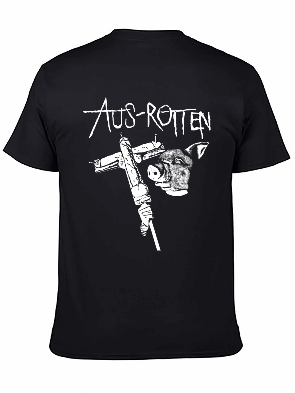 Aus-Rotten Black Graphic Tee