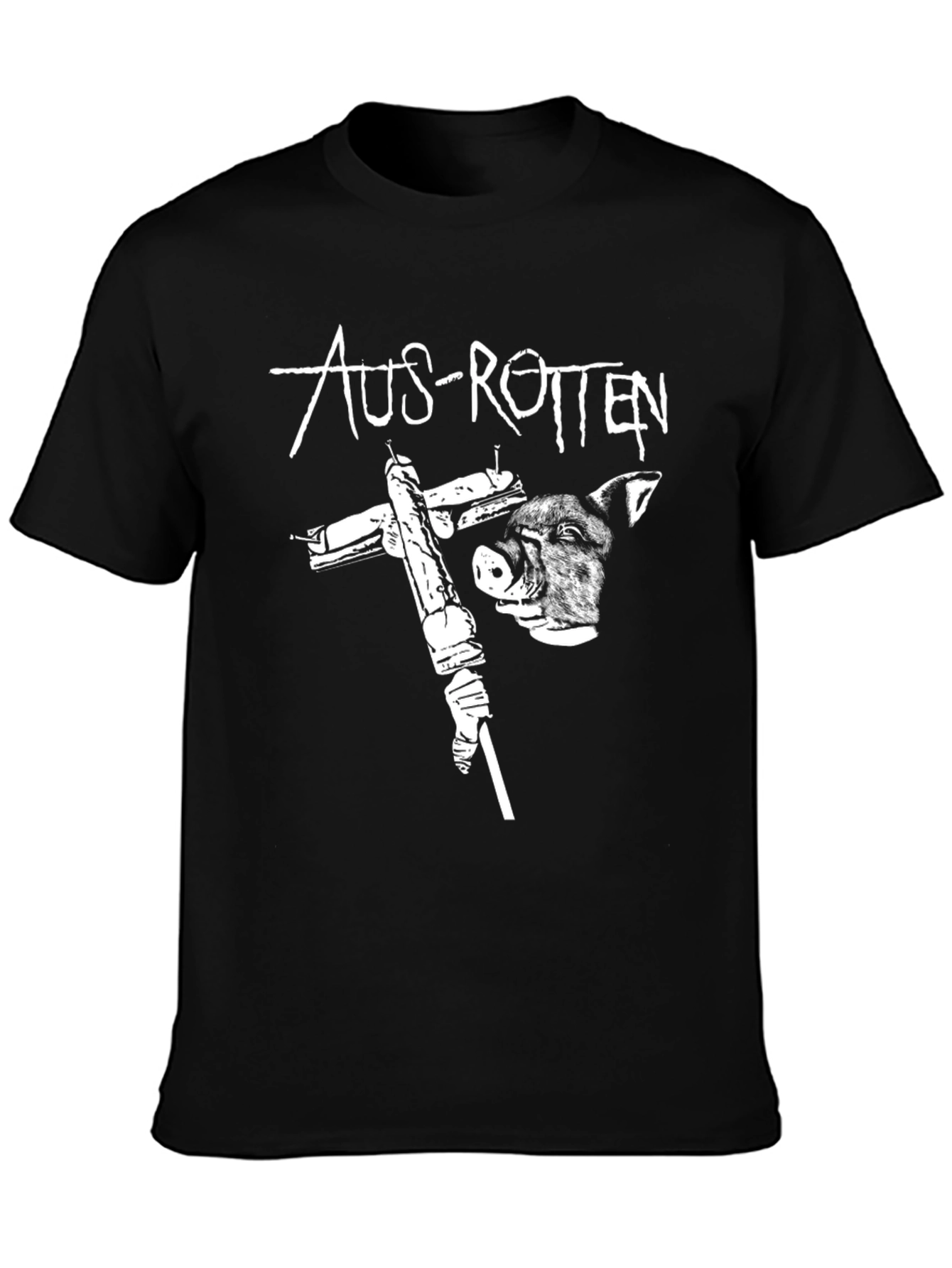 Aus-Rotten Black Graphic Tee