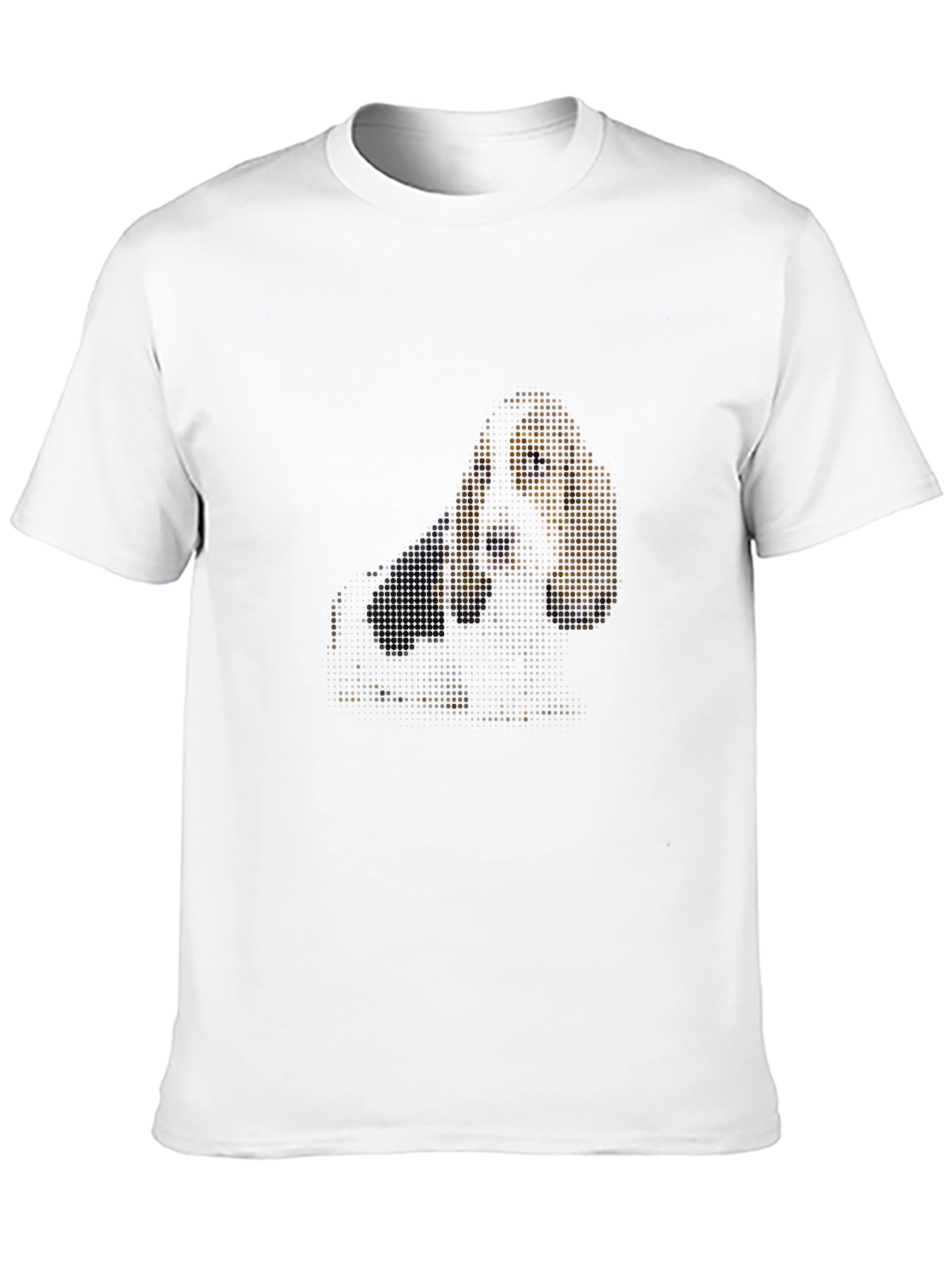 Dachshund Dot Art Black T-Shirt
