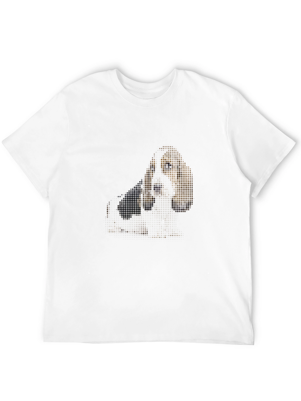 Dachshund Dot Art Black T-Shirt