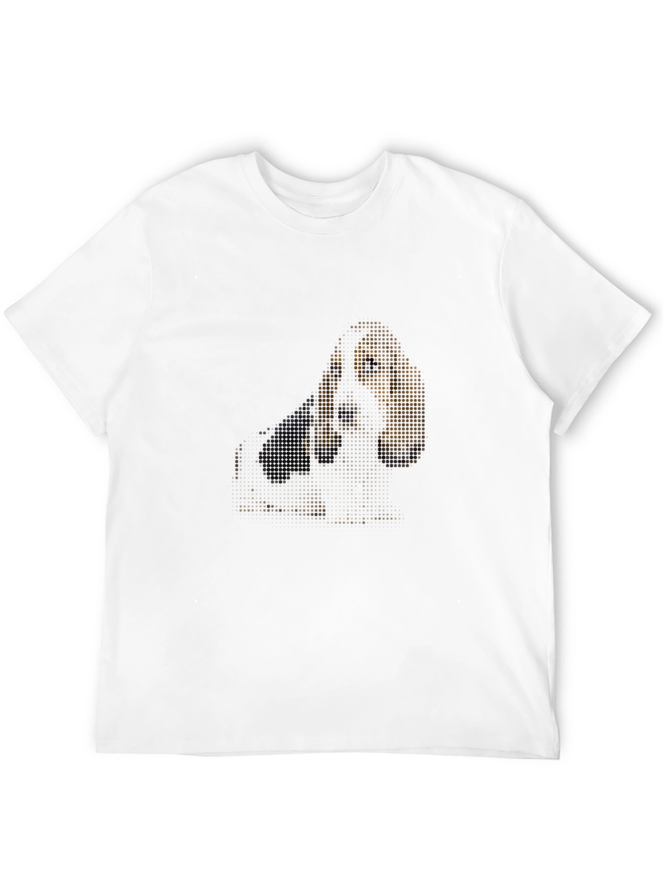 Dachshund Dot Art Black T-Shirt