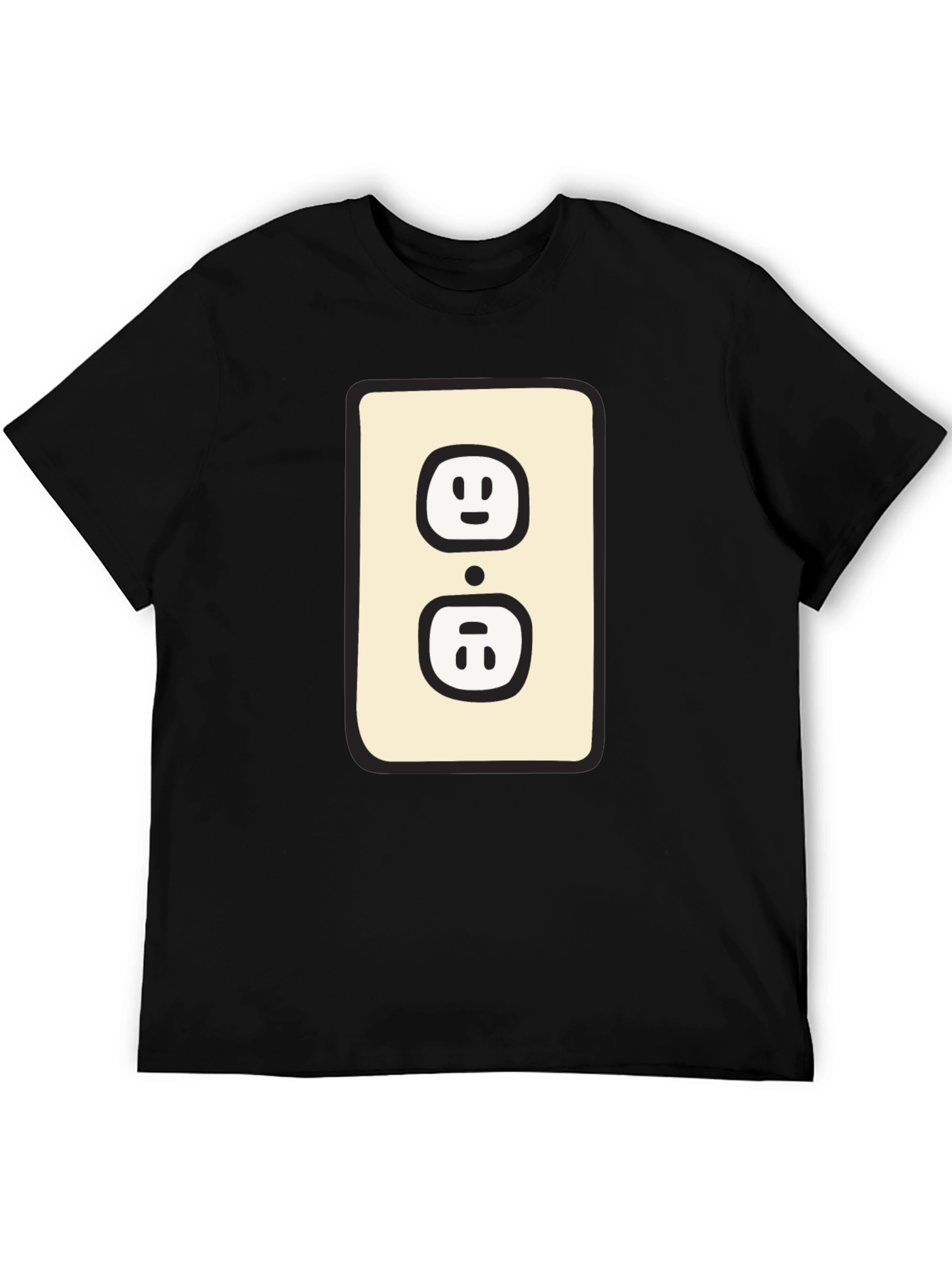 Funny Outlet Graphic Tee - Black Cotton T-Shirt