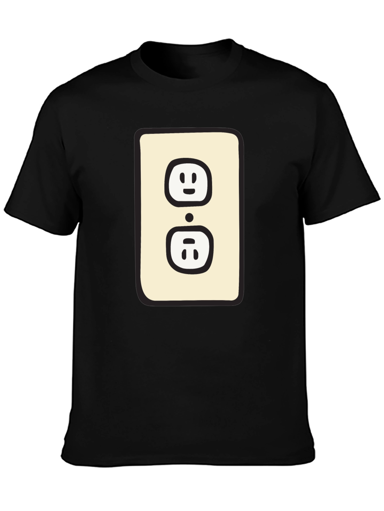 Funny Outlet Graphic Tee - Black Cotton T-Shirt
