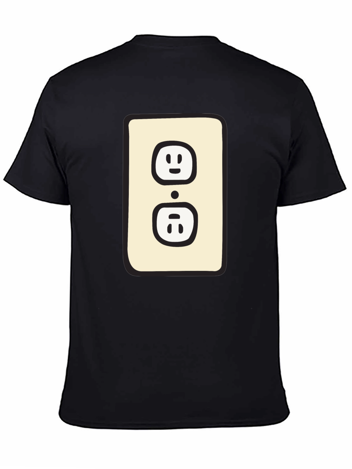 Funny Outlet Graphic Tee - Black Cotton T-Shirt