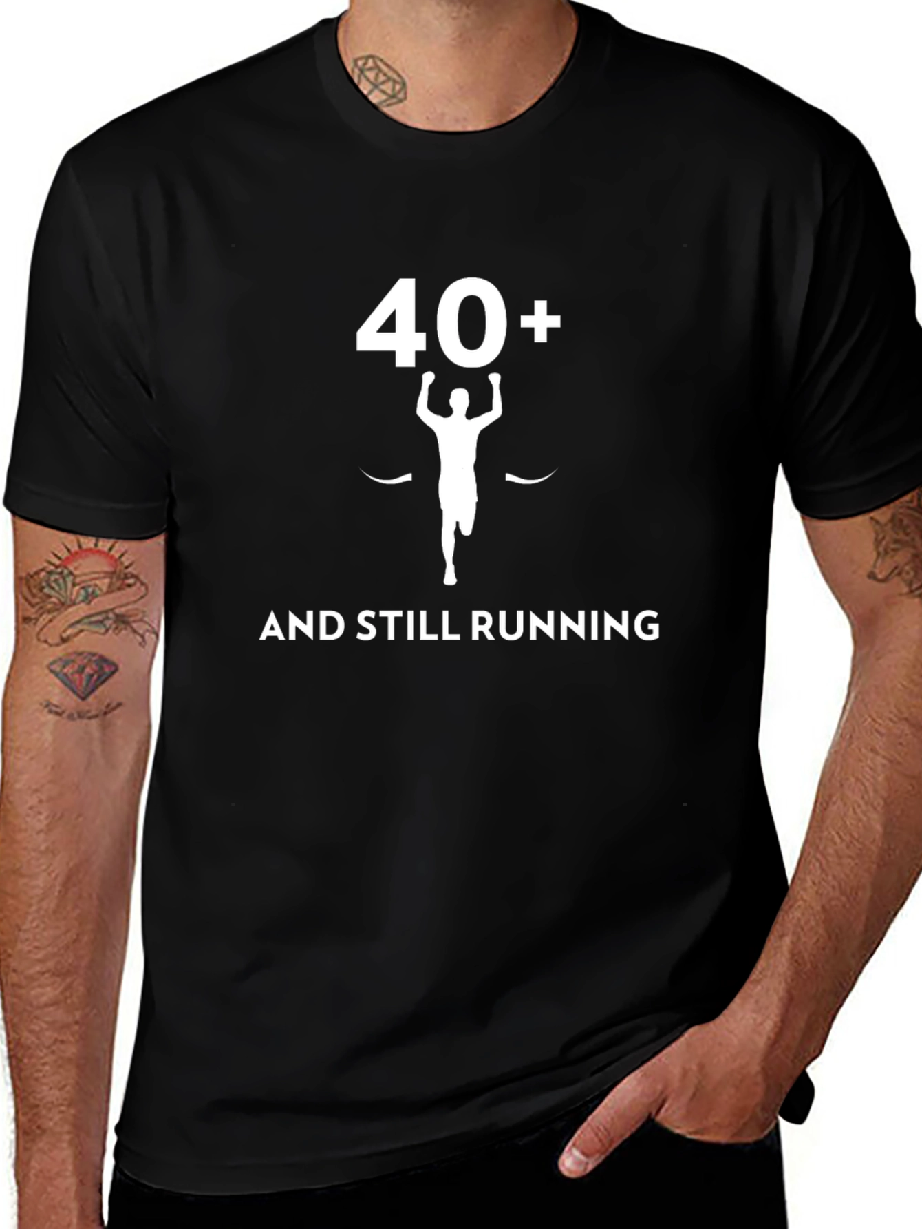 40+ And Still Running Graphic Tee