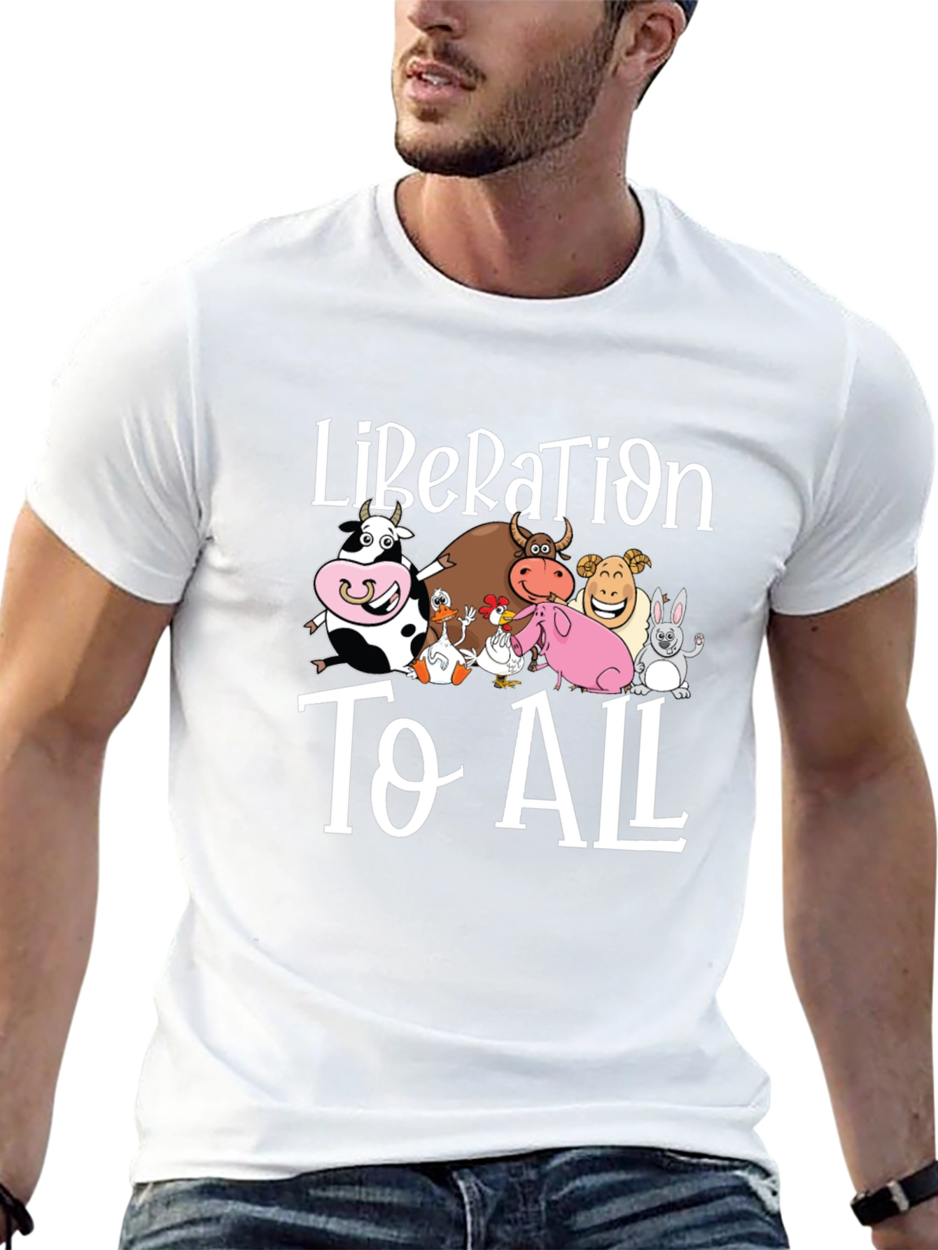 Liberation to All Graphic Print T-Shirt