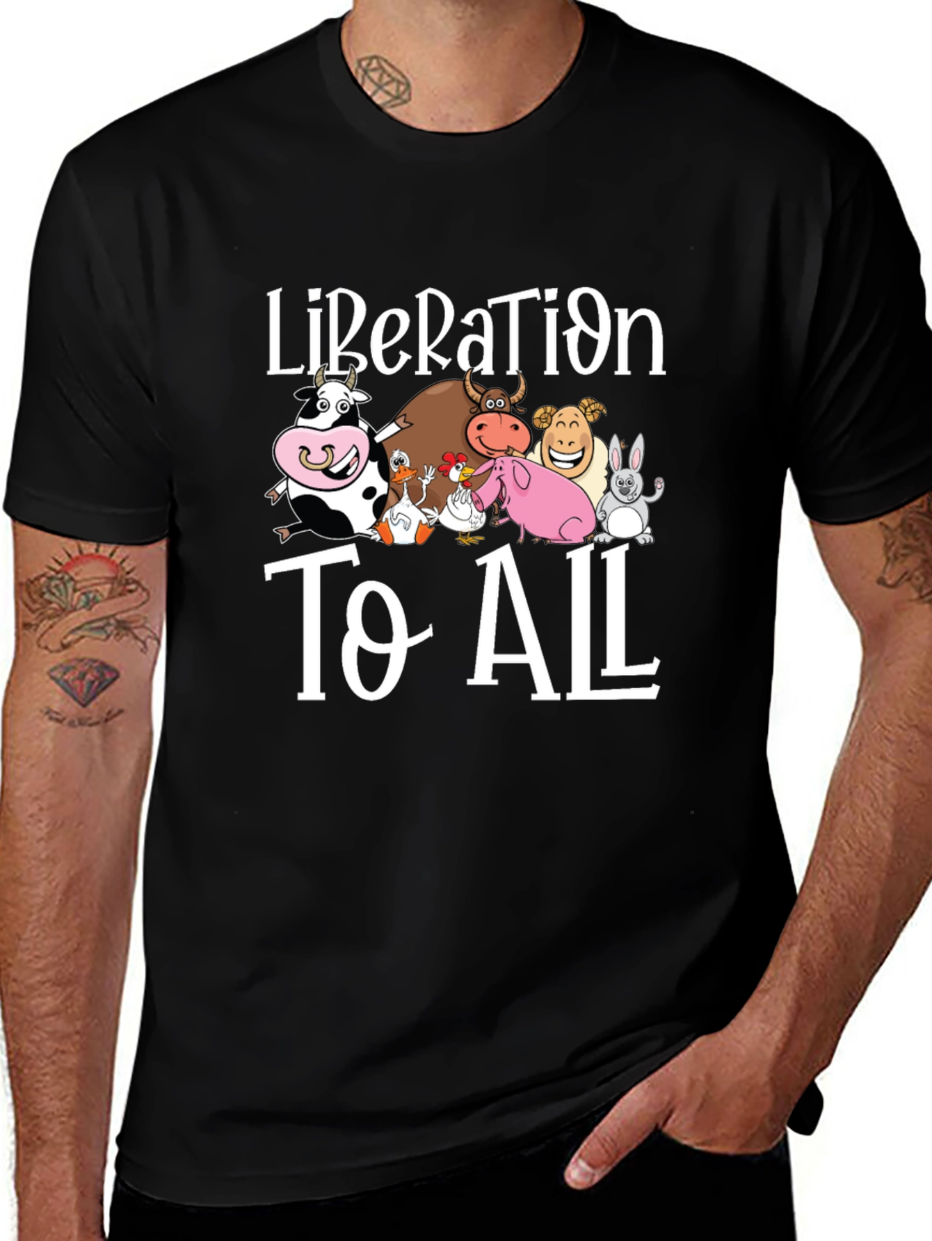 Liberation to All Graphic Print T-Shirt