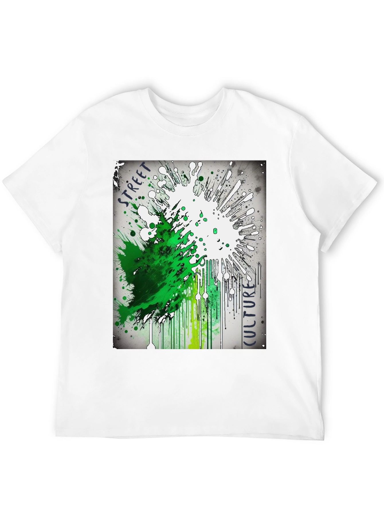 Street Culture Splatter Graphic Tee - Urban Style