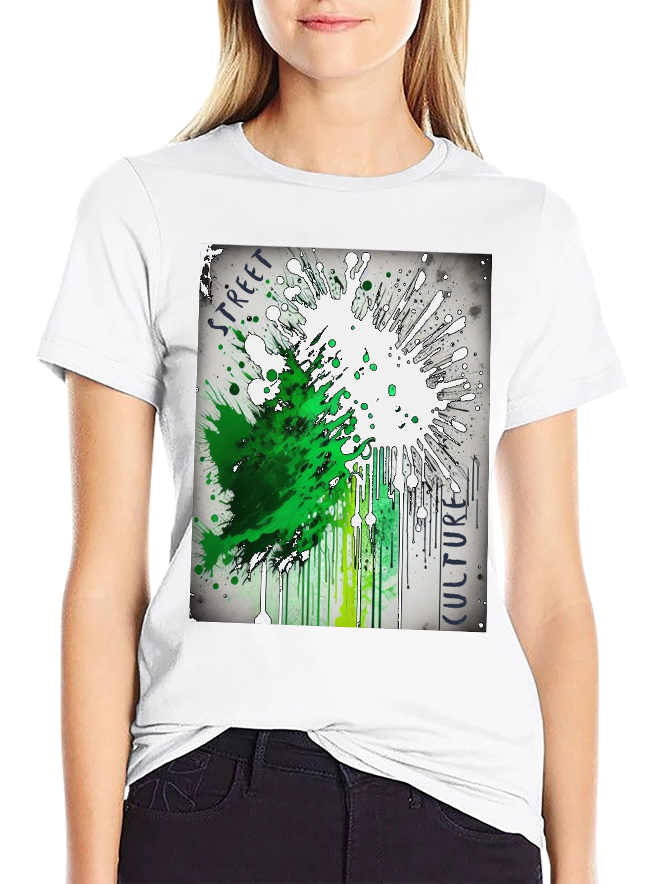 Street Culture Splatter Graphic Tee - Urban Style