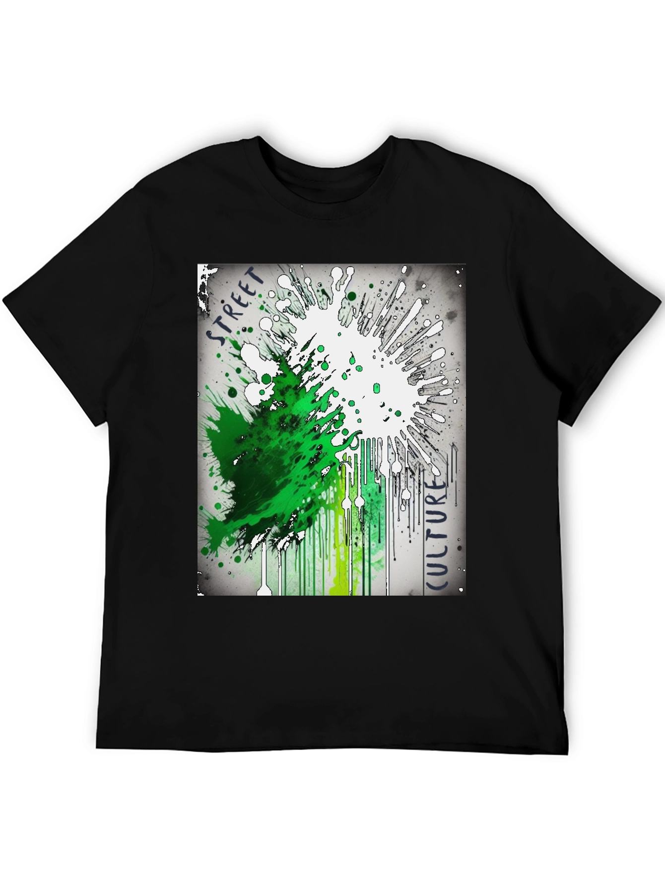 Street Culture Splatter Graphic Tee - Urban Style