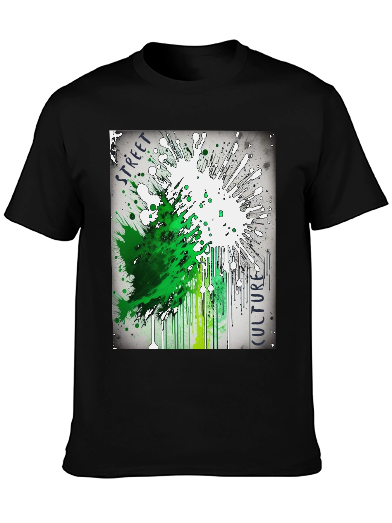 Street Culture Splatter Graphic Tee - Urban Style