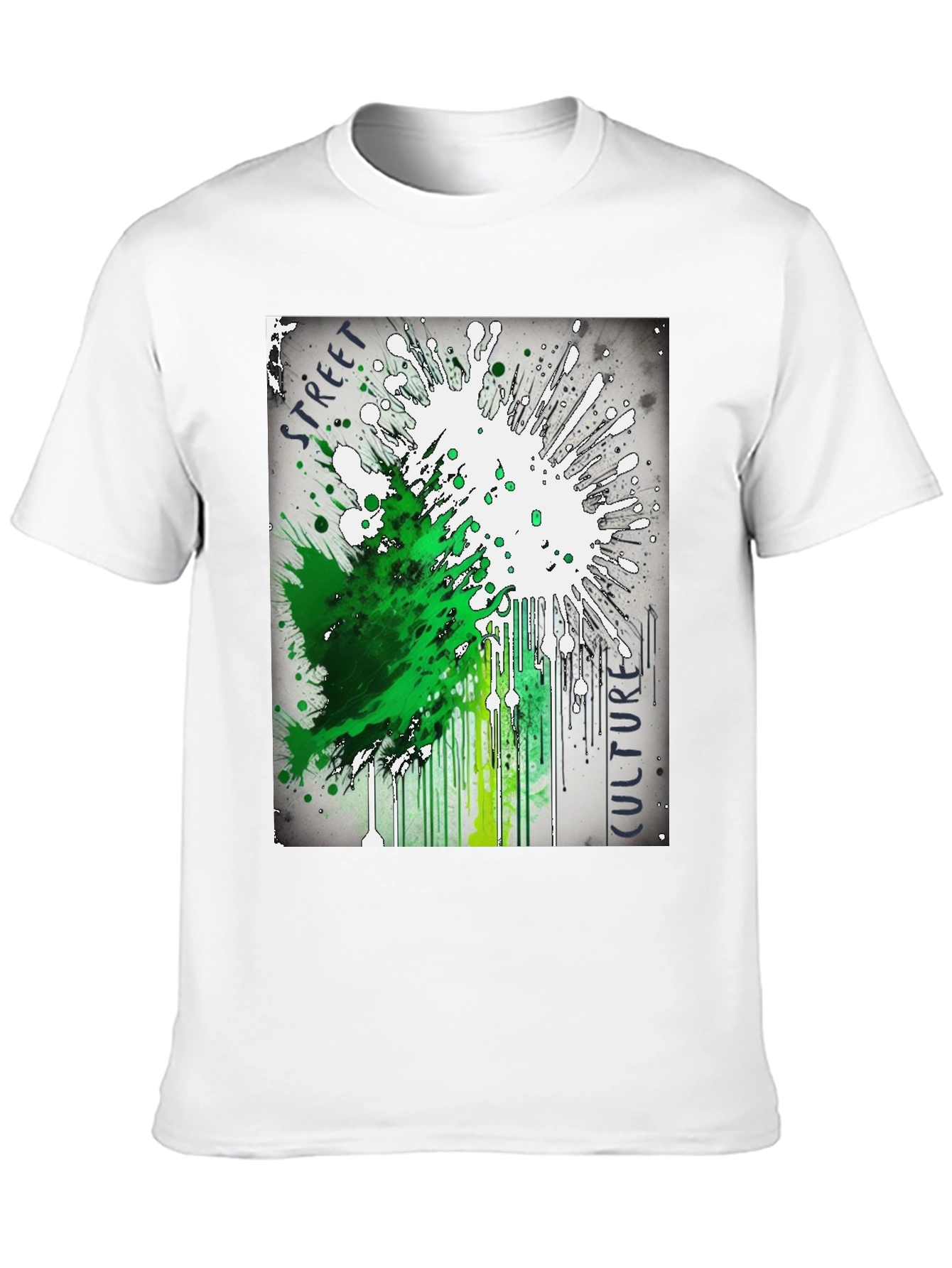 Street Culture Splatter Graphic Tee - Urban Style