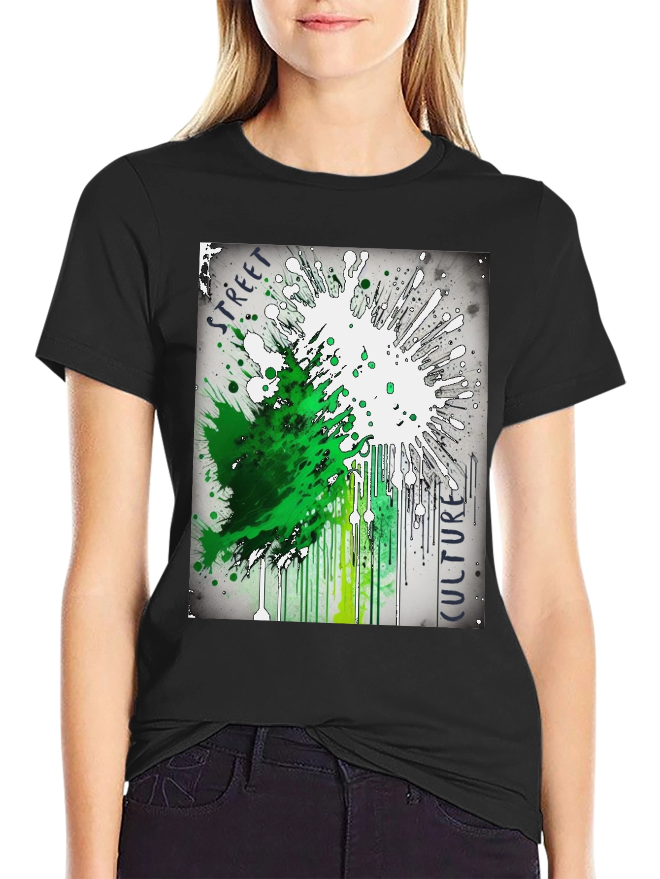 Street Culture Splatter Graphic Tee - Urban Style