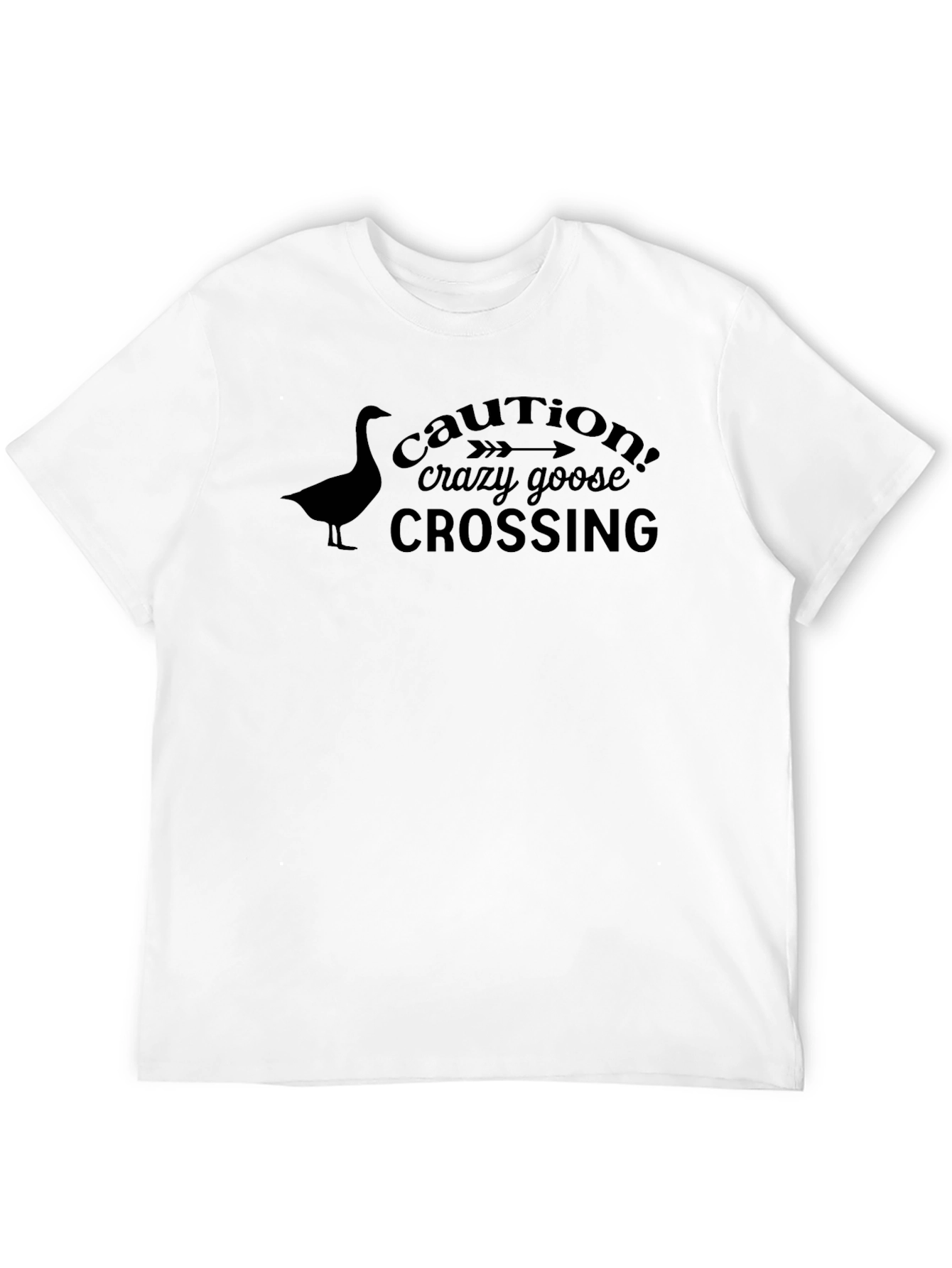Caution Crazy Goose Crossing T-Shirt