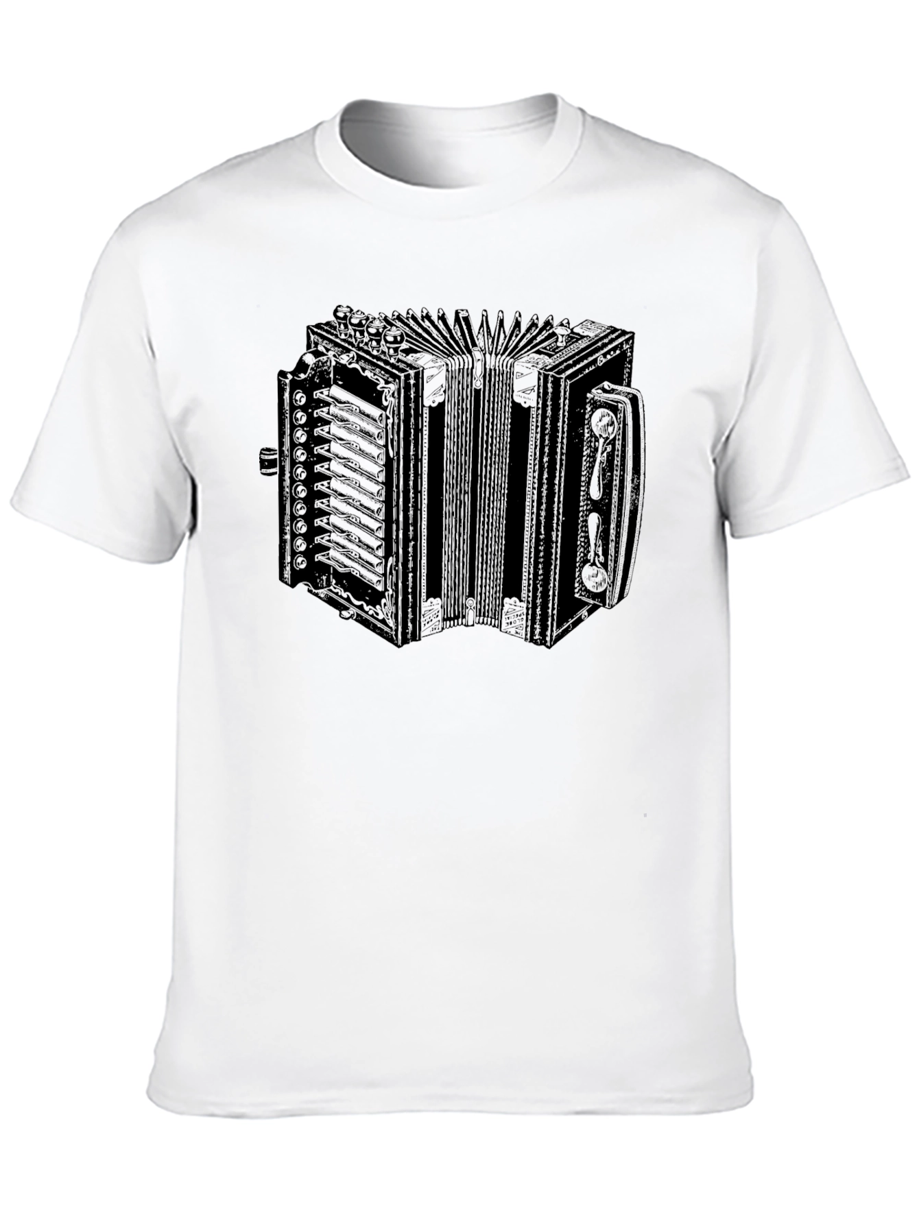 Accordion Graphic Tee - Vintage Music Lovers Shirt