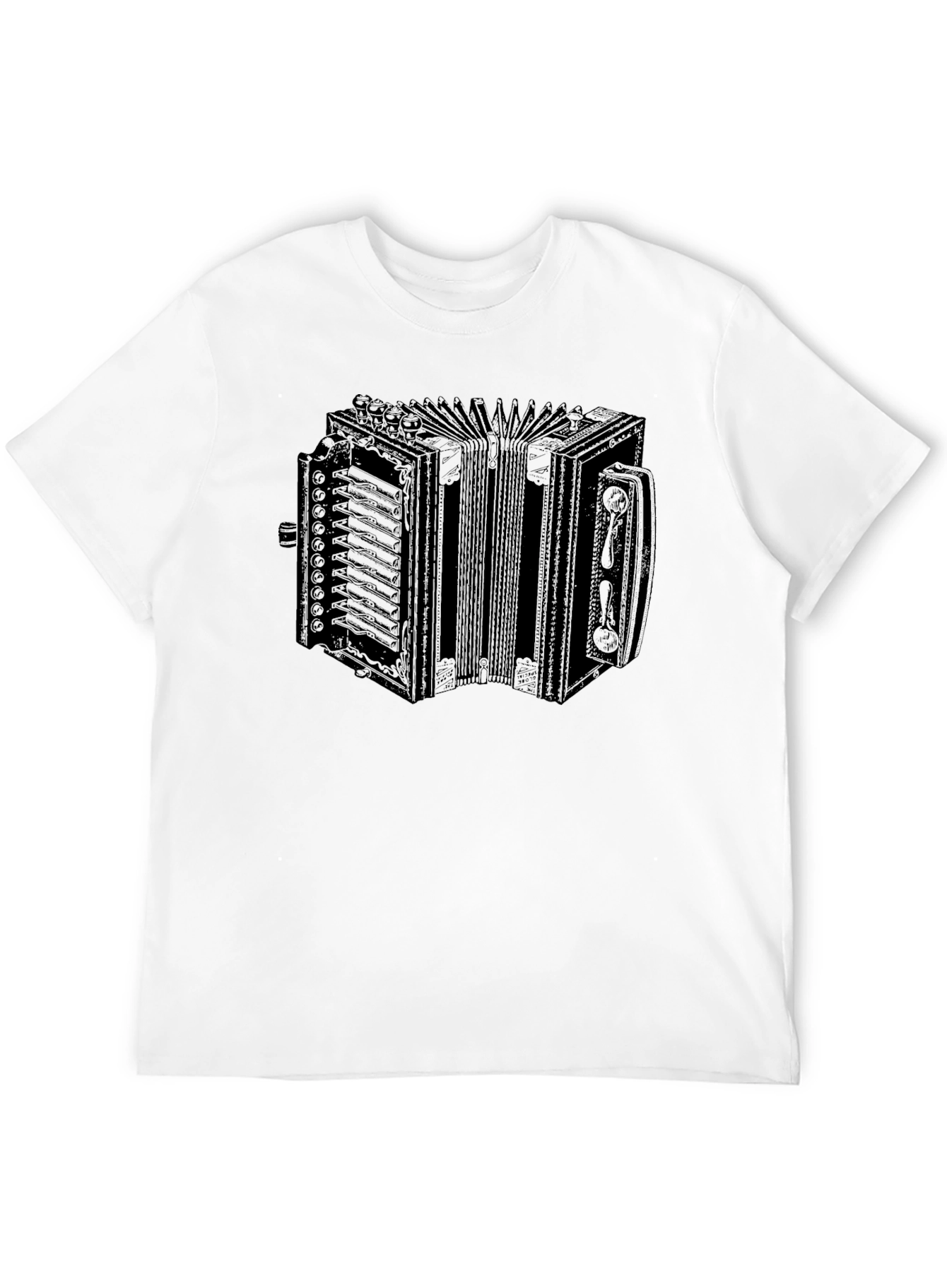 Accordion Graphic Tee - Vintage Music Lovers Shirt