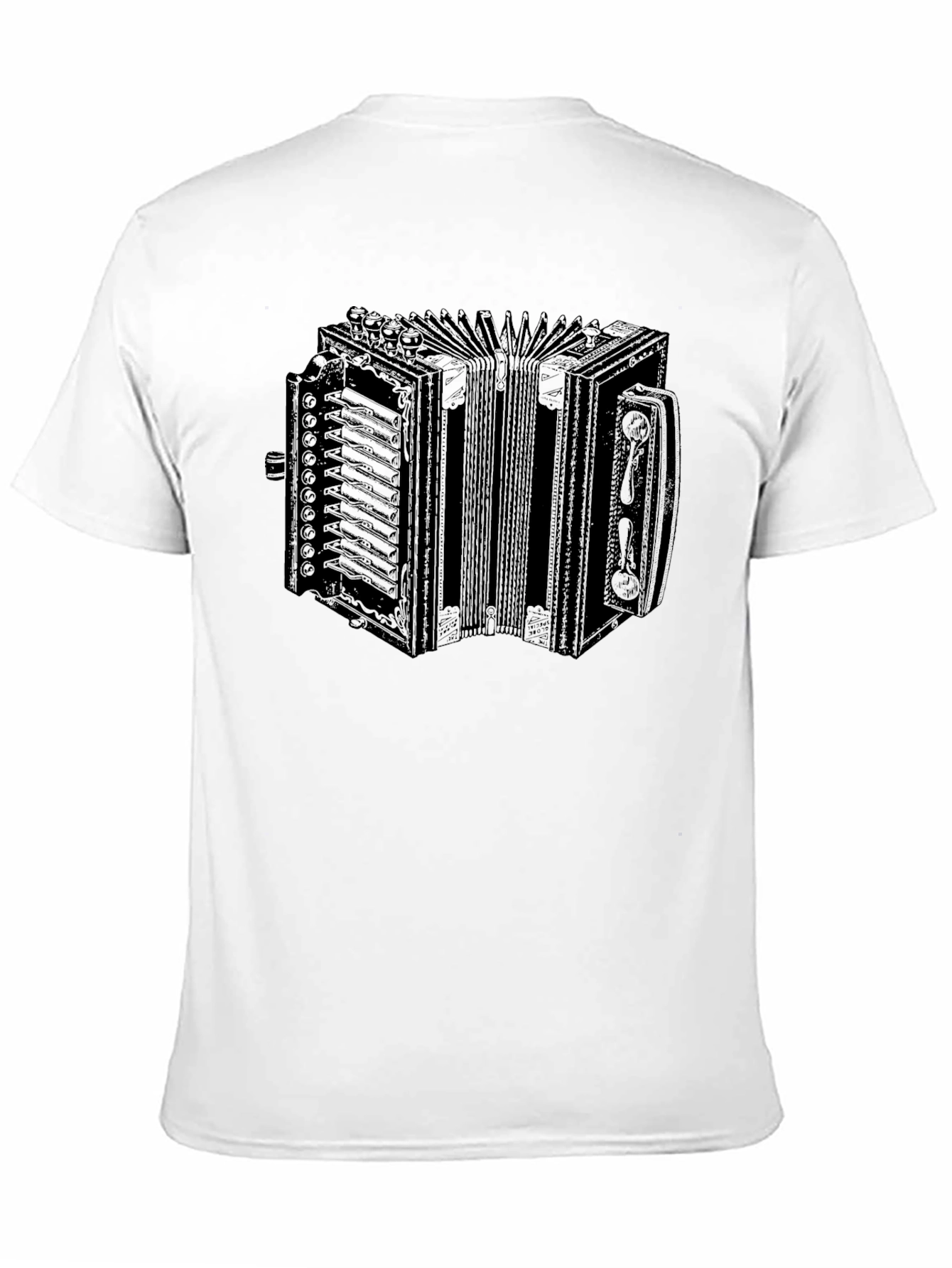Accordion Graphic Tee - Vintage Music Lovers Shirt
