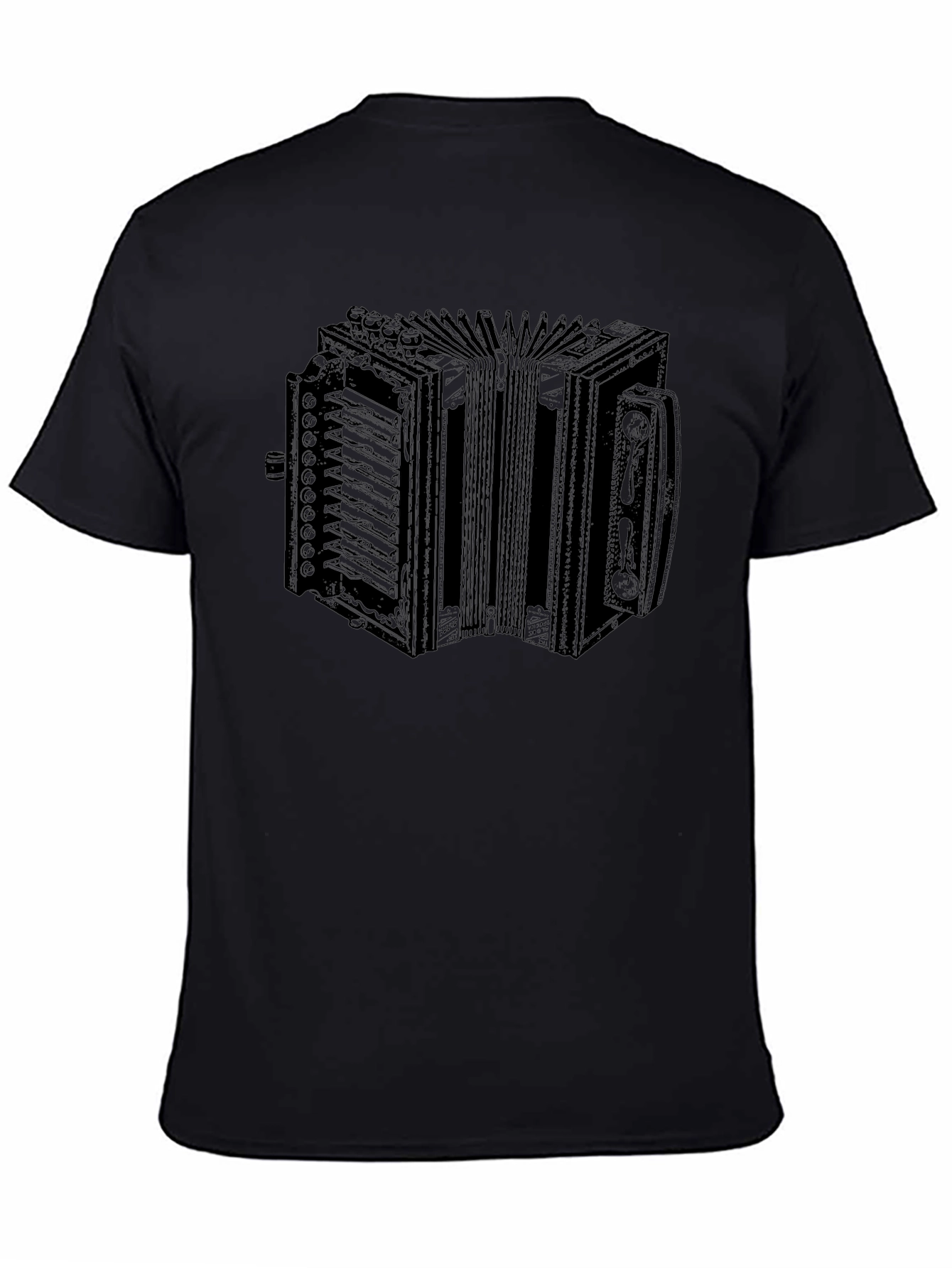 Accordion Graphic Tee - Vintage Music Lovers Shirt
