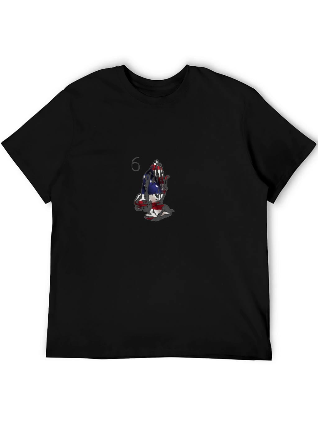 American Flag Praying Hands Black T-Shirt