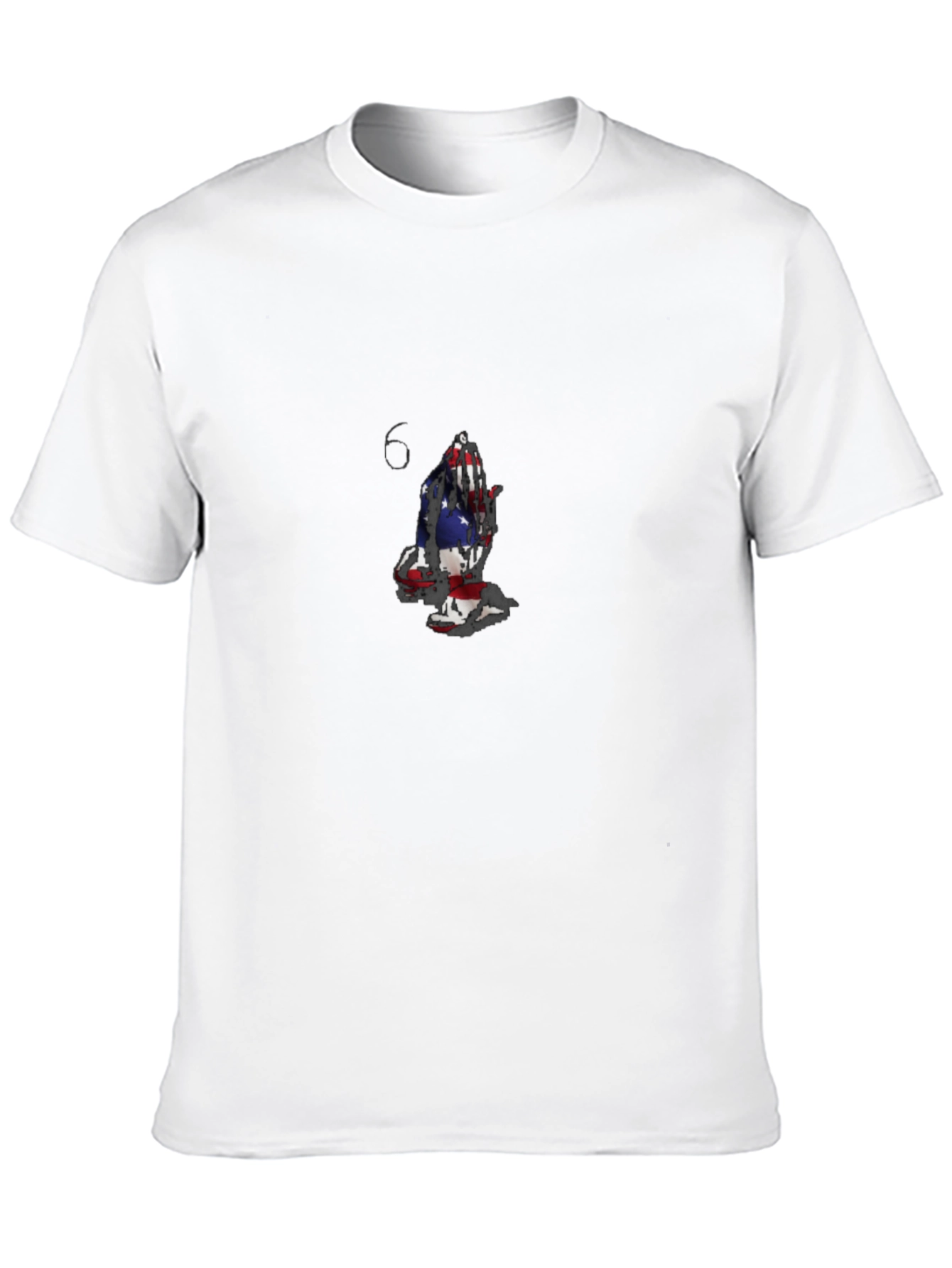 American Flag Praying Hands Black T-Shirt