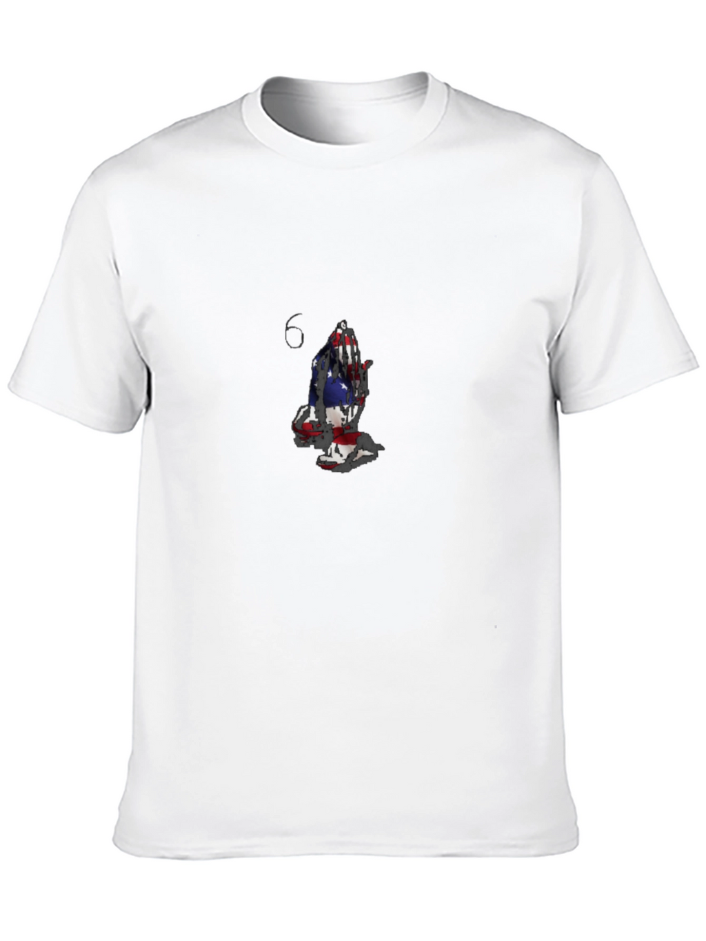 American Flag Praying Hands Black T-Shirt