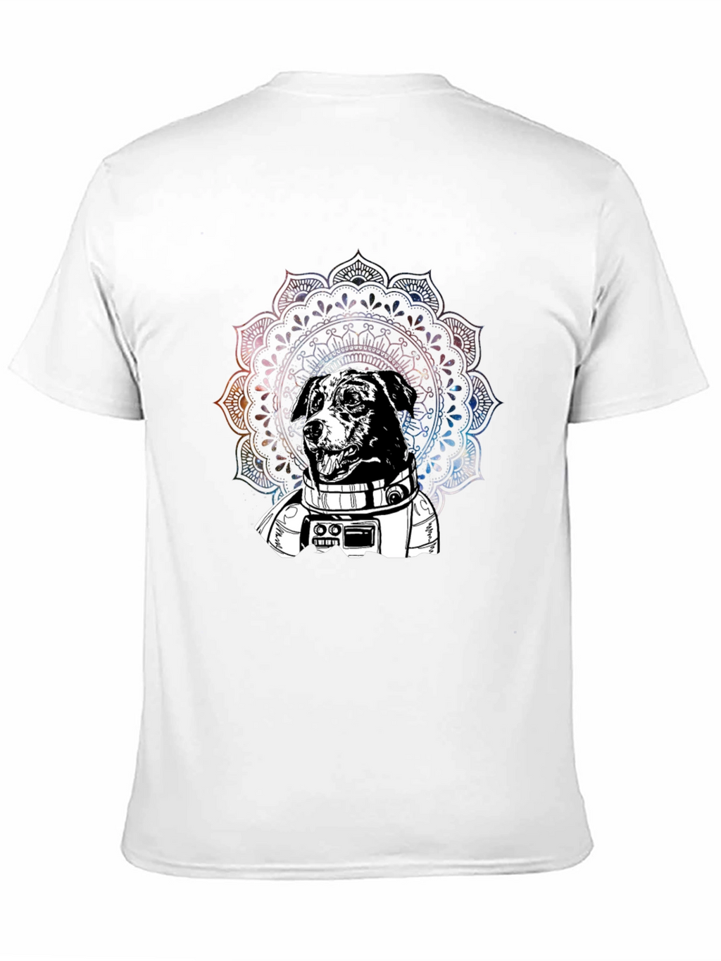 Astronaut Dog Mandala Graphic T-Shirt
